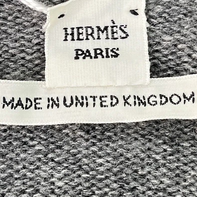 Hermes Gray Mid-Length Knit Cashmere Cardigan