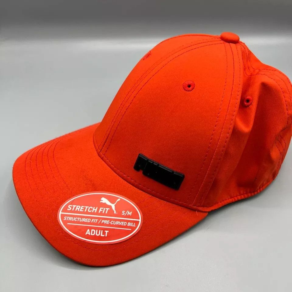 Puma Puma Hat Men Small-Medium Red Stretch Fitted Cap S-M Size ONE SIZE - 2 Thumbnail