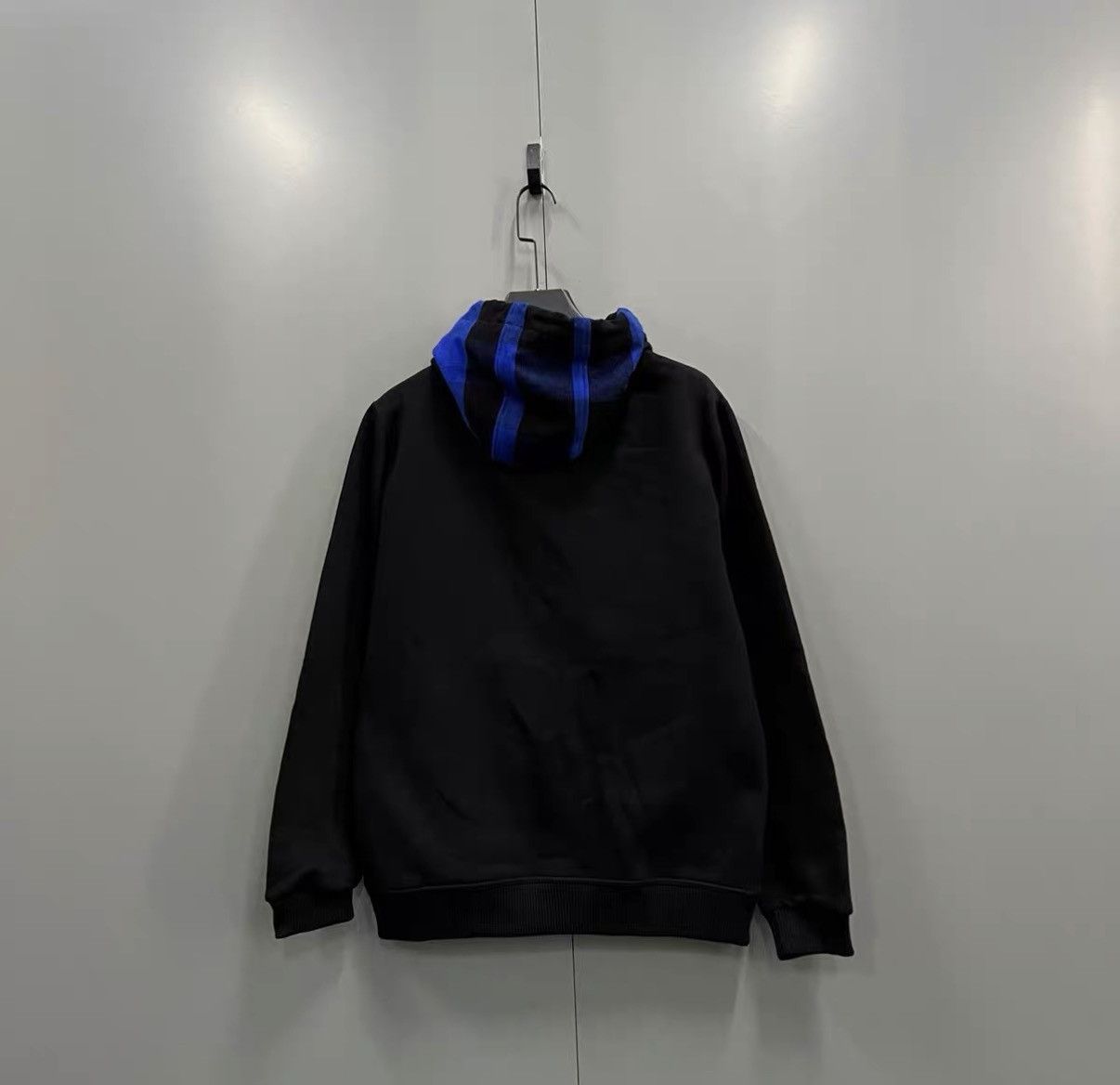 Burberry Burberry Black Leather-panel Logo Check Hoodie J41 Size US M / EU 48-50 / 2 - 2 Thumbnail