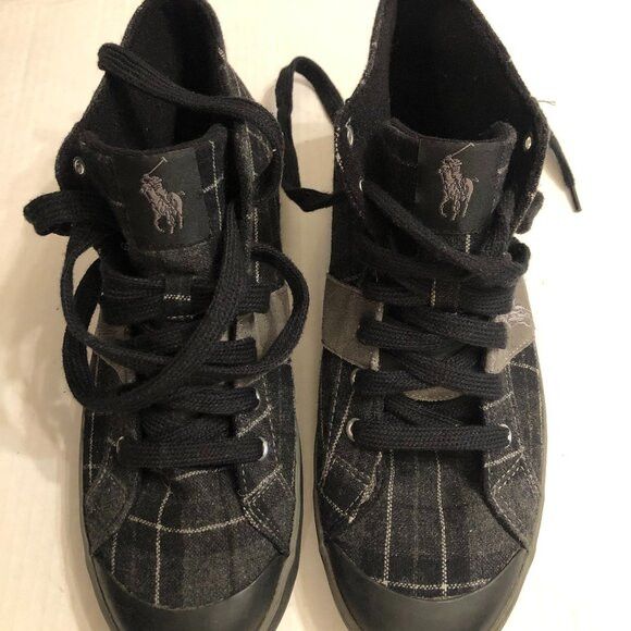 Polo Ralph Lauren POLO RALPH LAUREN MEN'S BLACK HIGH TOP SNEAKERS SIZE: 9.5D Size US 9.5 / EU 42-43 - 1 Thumbnail