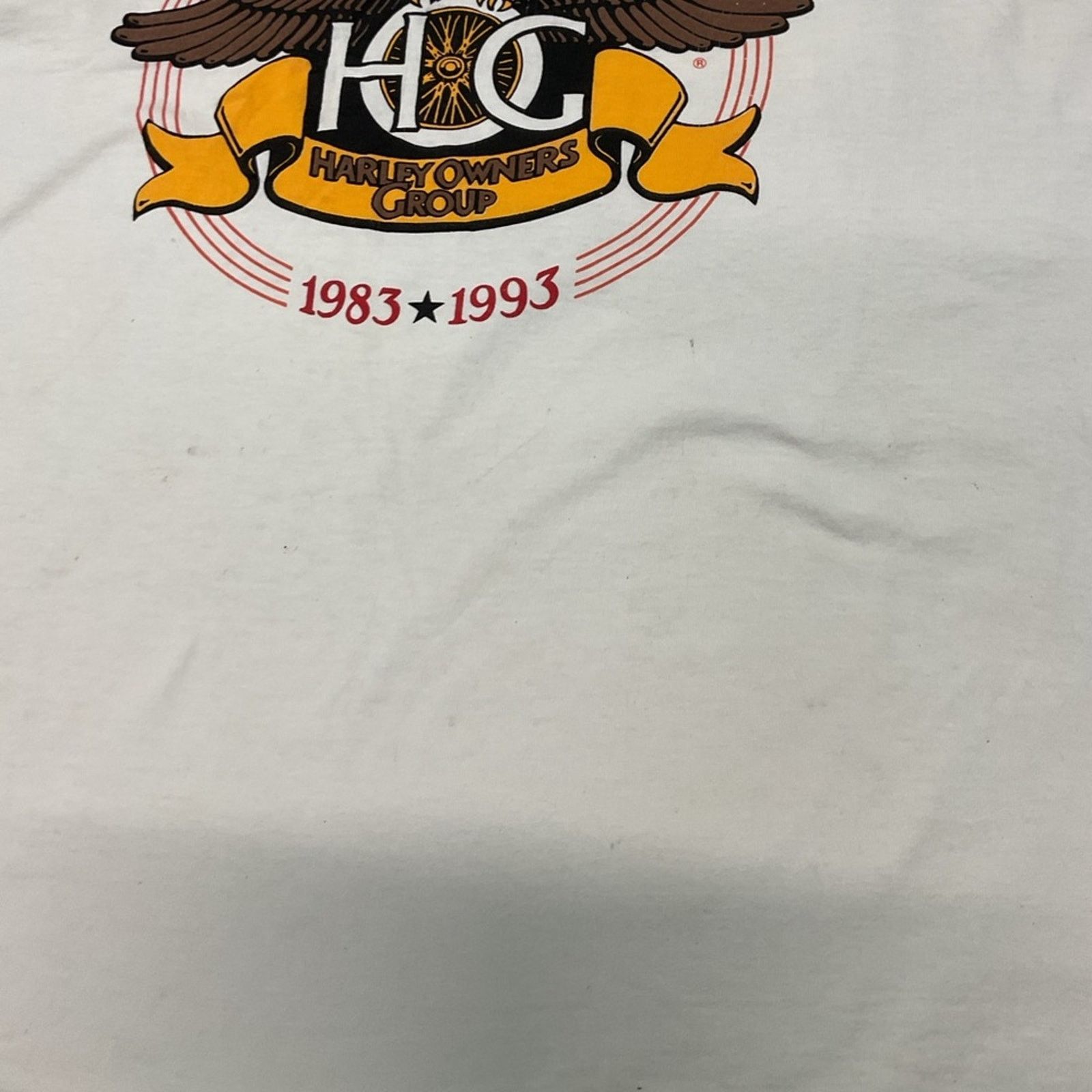 Vintage Harley 1993 10th Anniversary White Tank Top Size US XXL / EU 58 / 5 - 4 Thumbnail