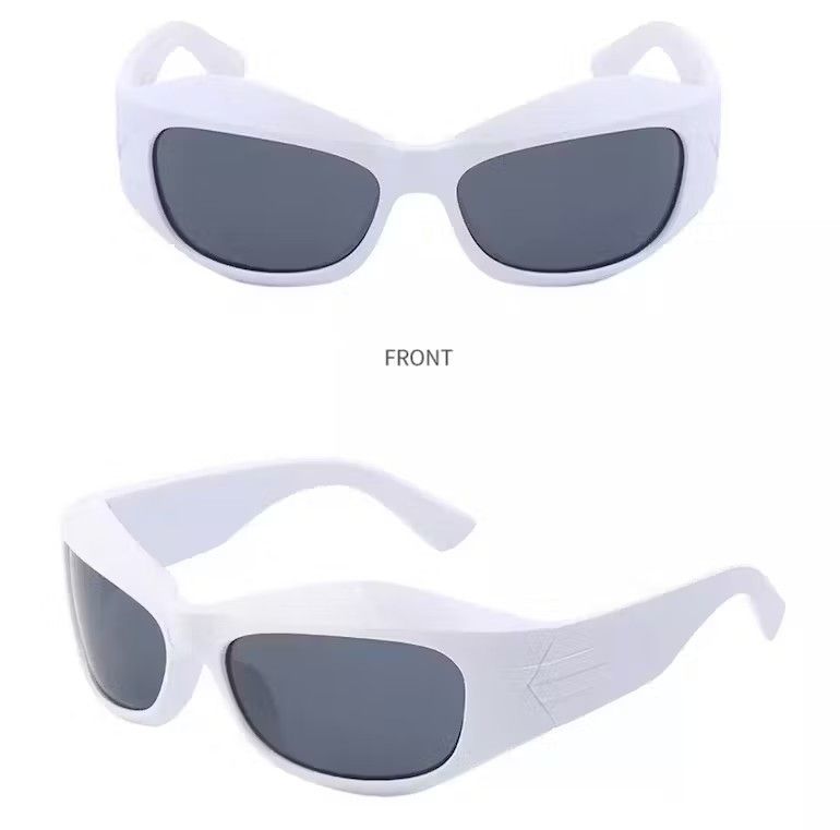 Jewelry × Vintage White Bubble Eye Dystopian Sunglasses Retro Cyber Archive Size ONE SIZE - 3 Thumbnail