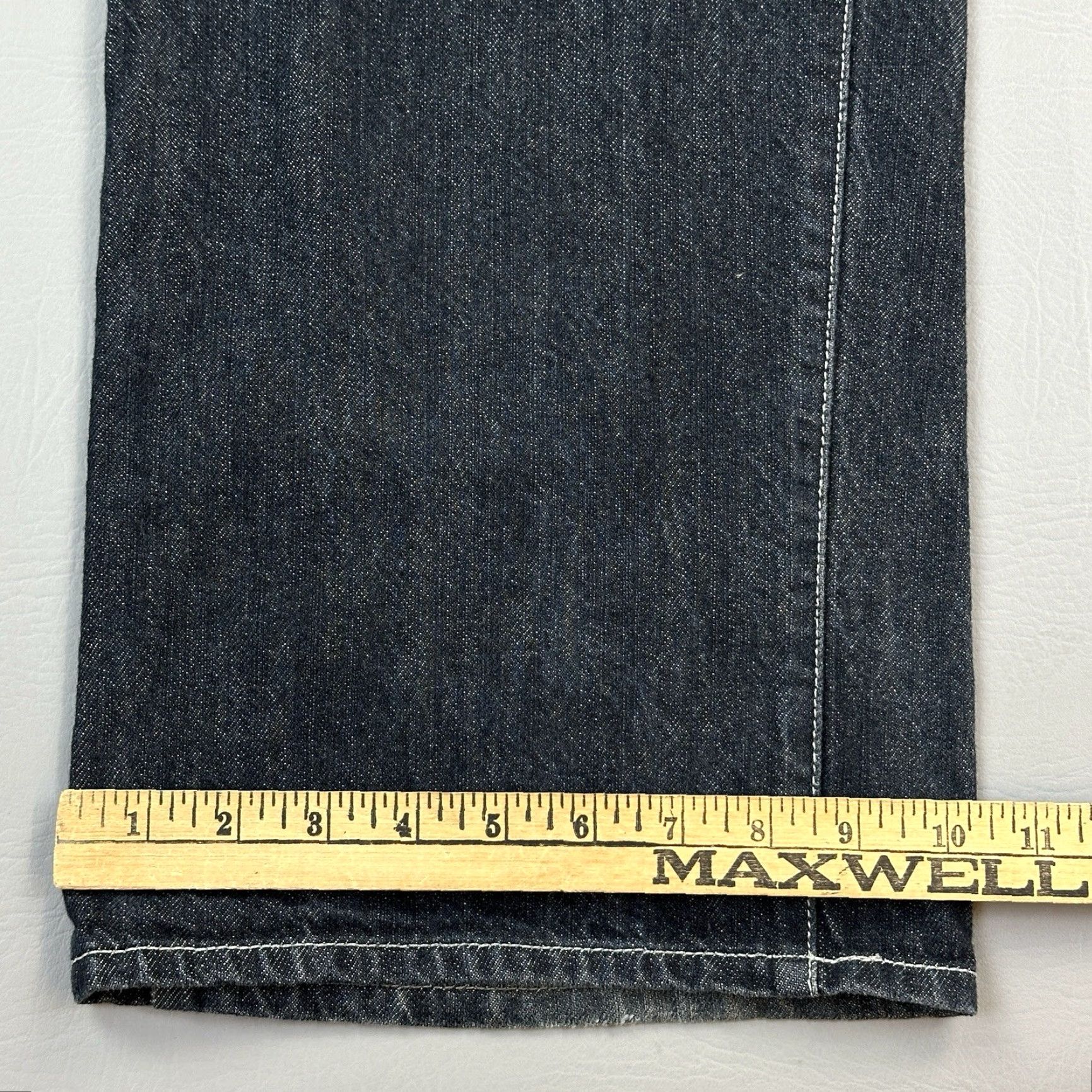 Templa VINTAGE Temple Jeans Mens 40x34 Dark Wash Wide Leg Baggy Hip Hop Button Fly Y2K Jeans Size US 40 / EU 56 - 4 Thumbnail