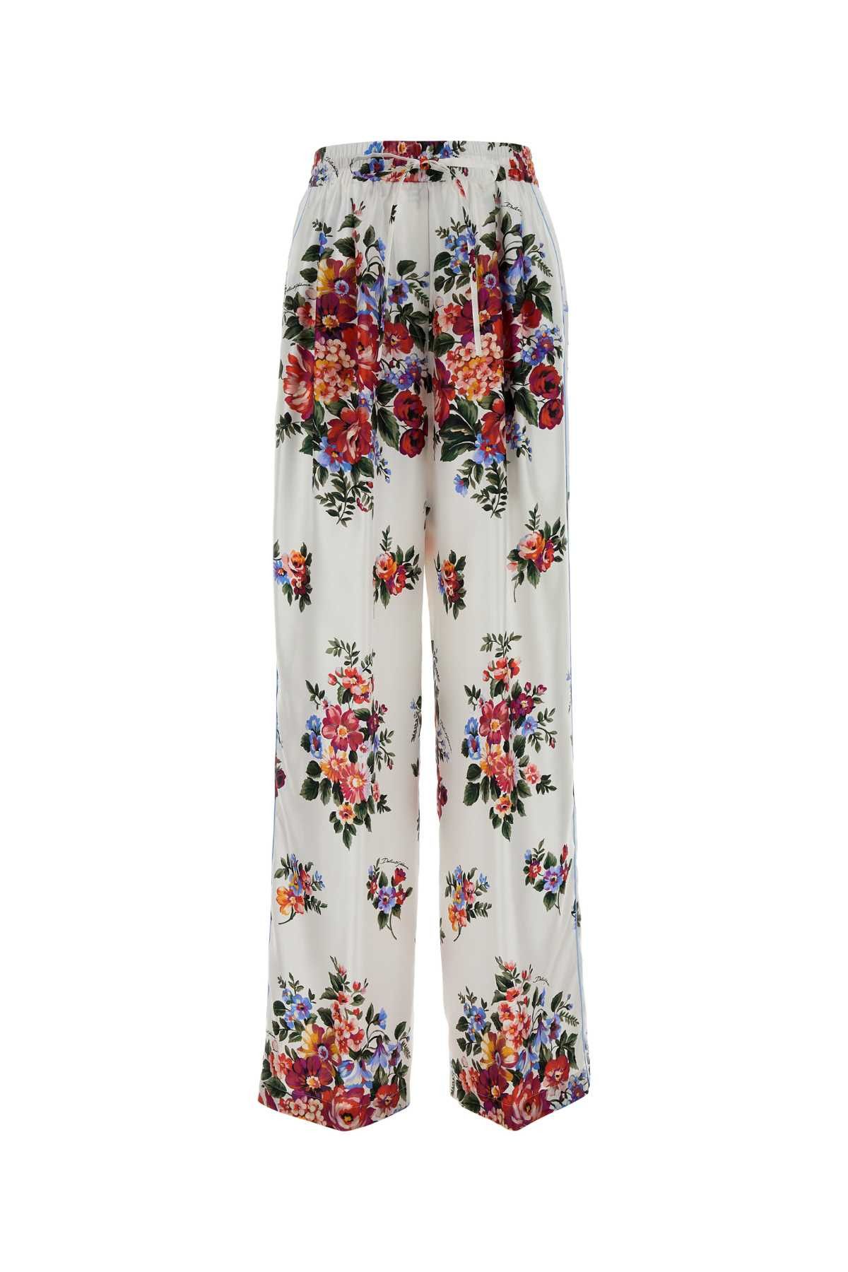 Dolce & Gabbana Printed Twill Wide-Leg Pant Size 28" / US 6 / IT 42 - 1 Thumbnail