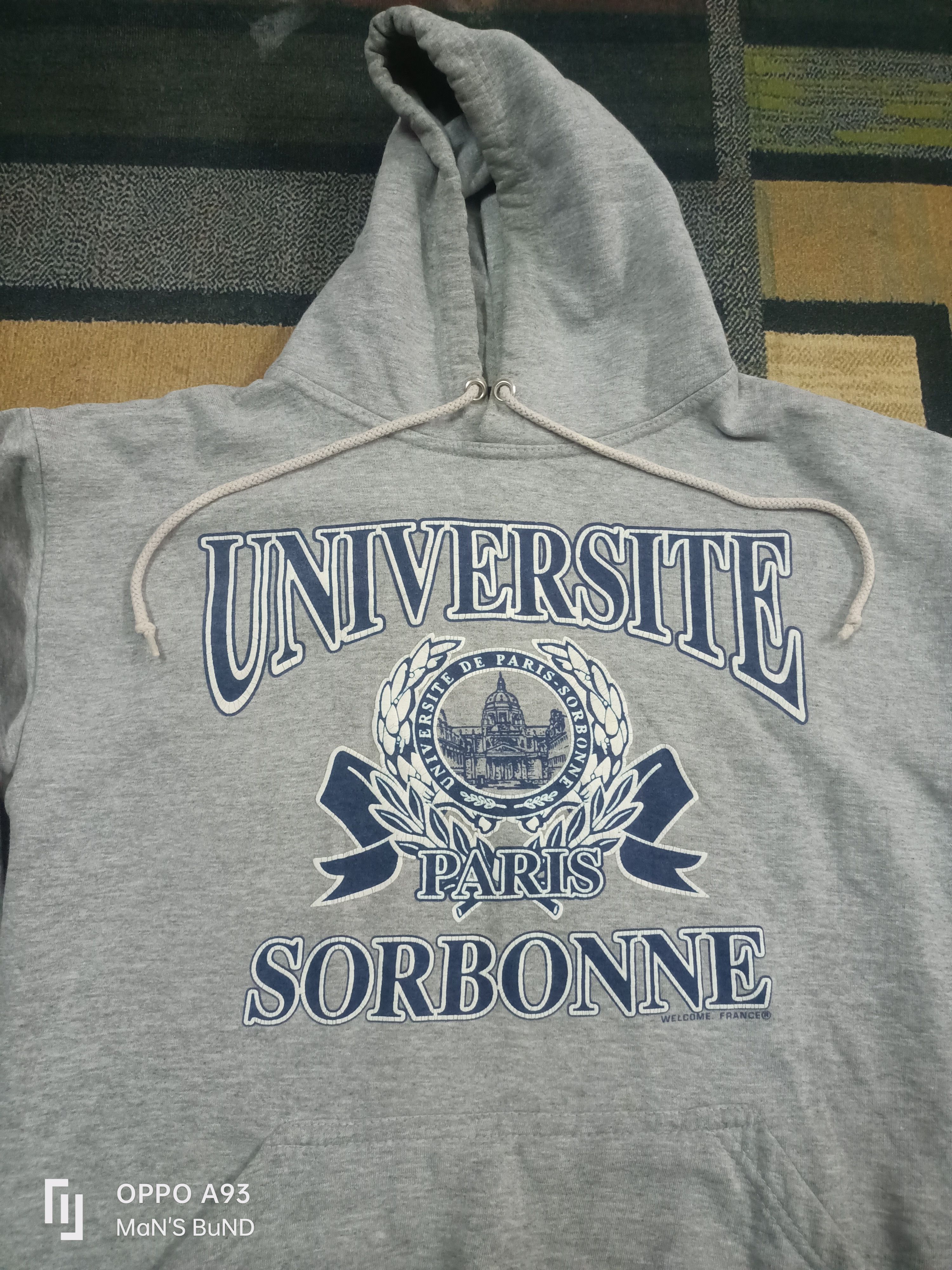 Vintage Universite of Paris Sorbonne France Gray Hoodie Sweatshirt Size US S / EU 44-46 / 1 - 6 Thumbnail