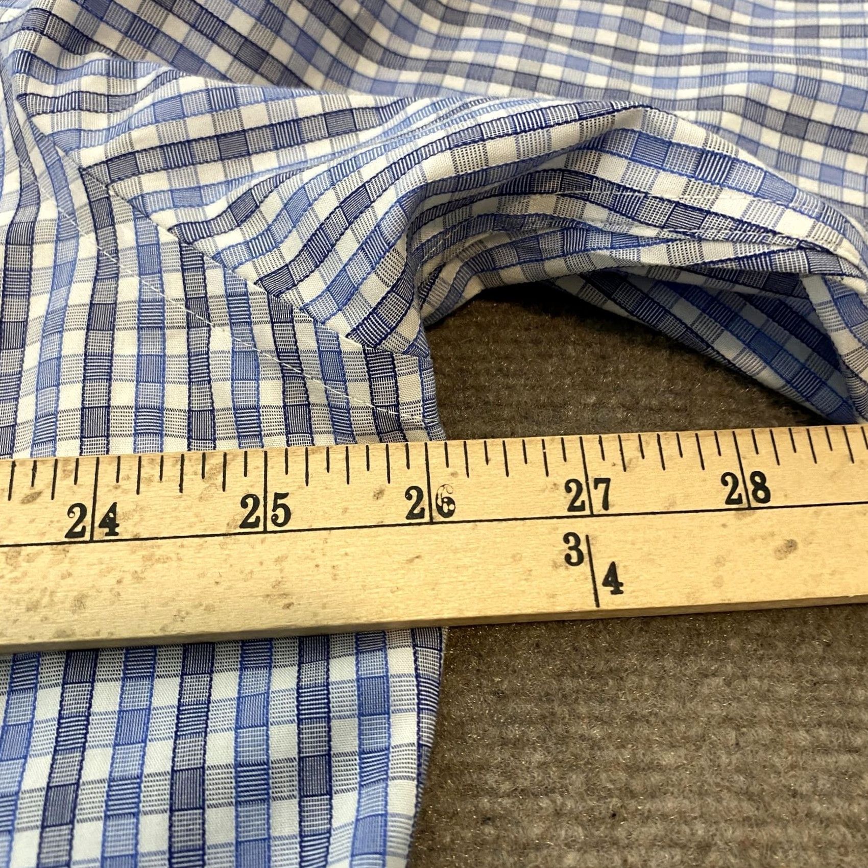 UNTUCKit UNTUCKit Shirt Mens 2XL Blue White Plaid Button-Down Wrinkle Free Cotton Casual Shirt Size US XXL / EU 58 / 5 - 7 Thumbnail