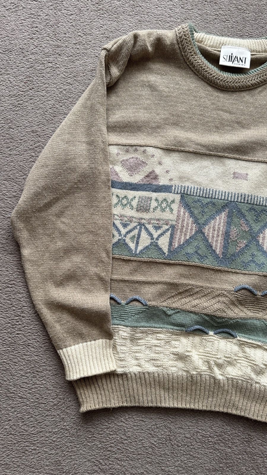 Coogi Coogi Grandpa Core Retro Vibe Vintage Silk Cable Knit Jumper Size US M / EU 48-50 / 2 - 2 Thumbnail