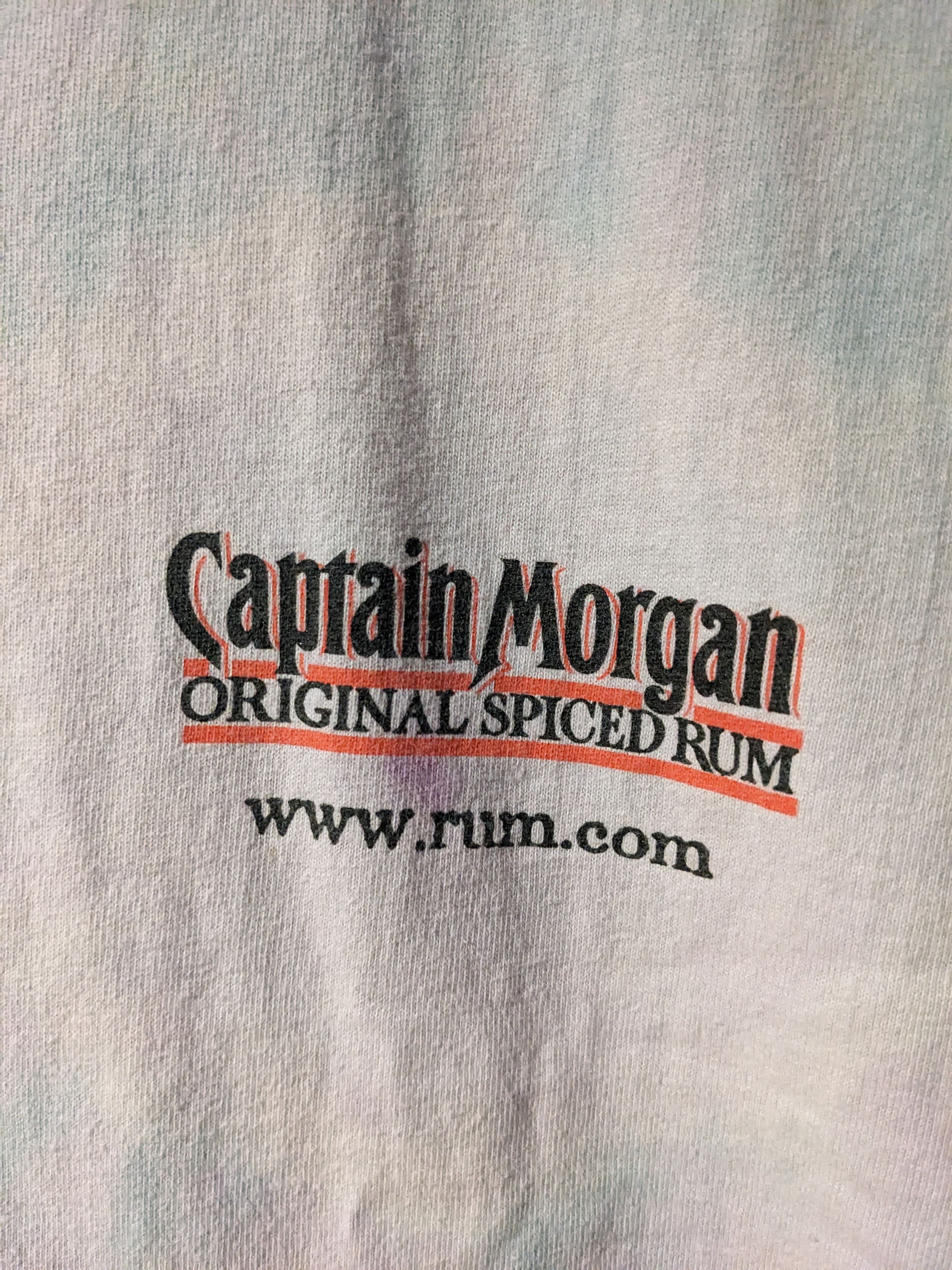 Fruit Of The Loom × Vintage Vintage 90s Captain Morgan Rum Whiskey Tie Dye T-Shirt Size US XL / EU 56 / 4 - 5 Thumbnail