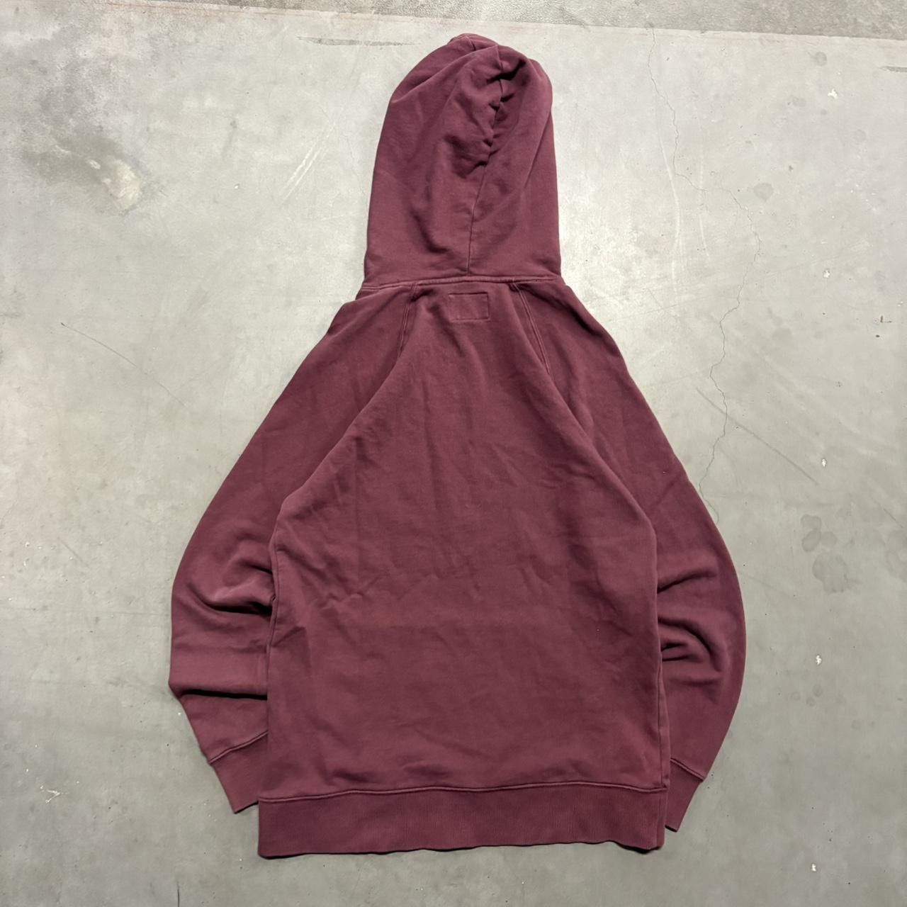 Japanese Brand × Vintage Crazy Vintage Y2K/2000s Blank Burgundy Red Essential Hoodie! Size US S / EU 44-46 / 1 - 2 Thumbnail