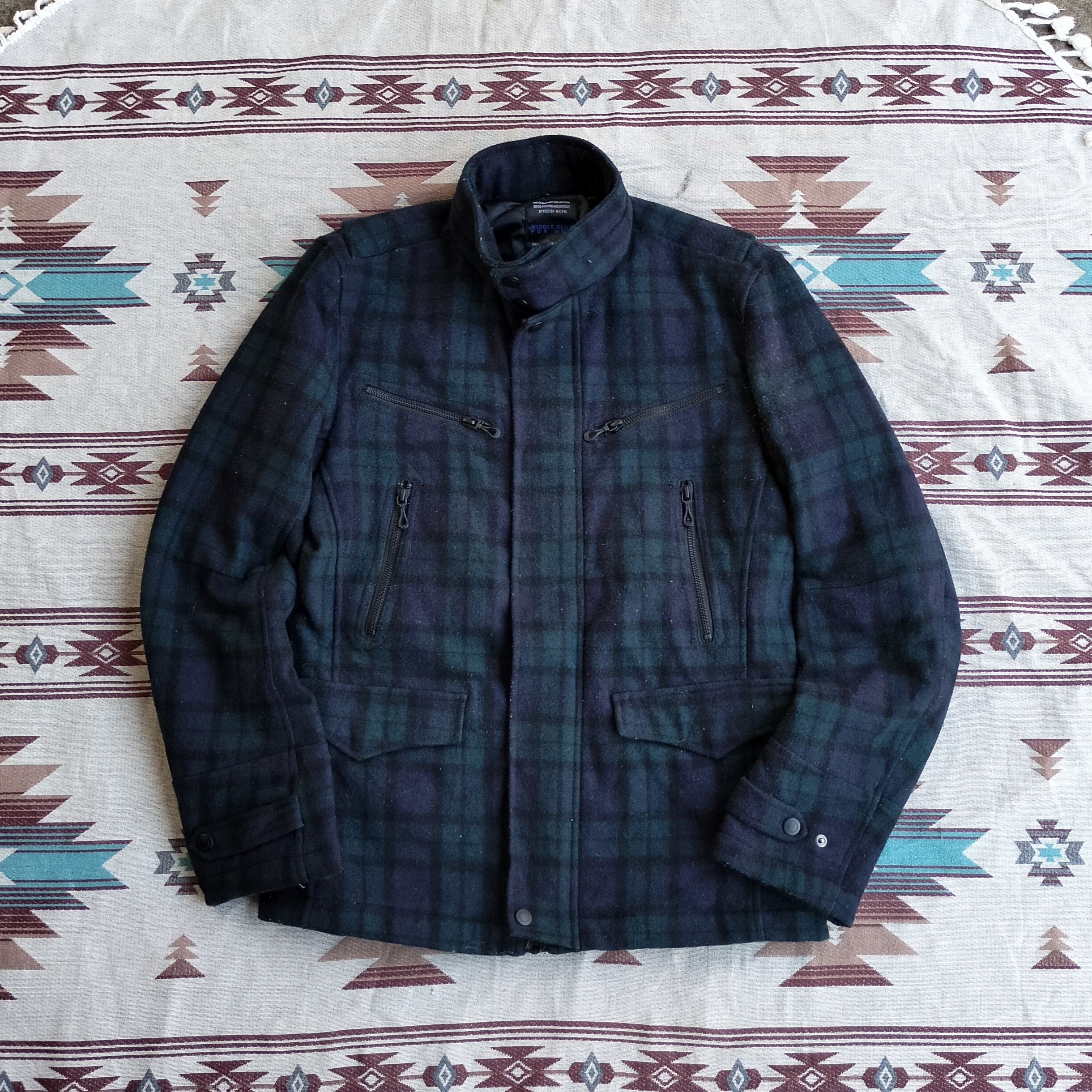 Nicole Club Nicole Club For Men japan plaid wool jacket Size US M / EU 48-50 / 2 - 1 Thumbnail