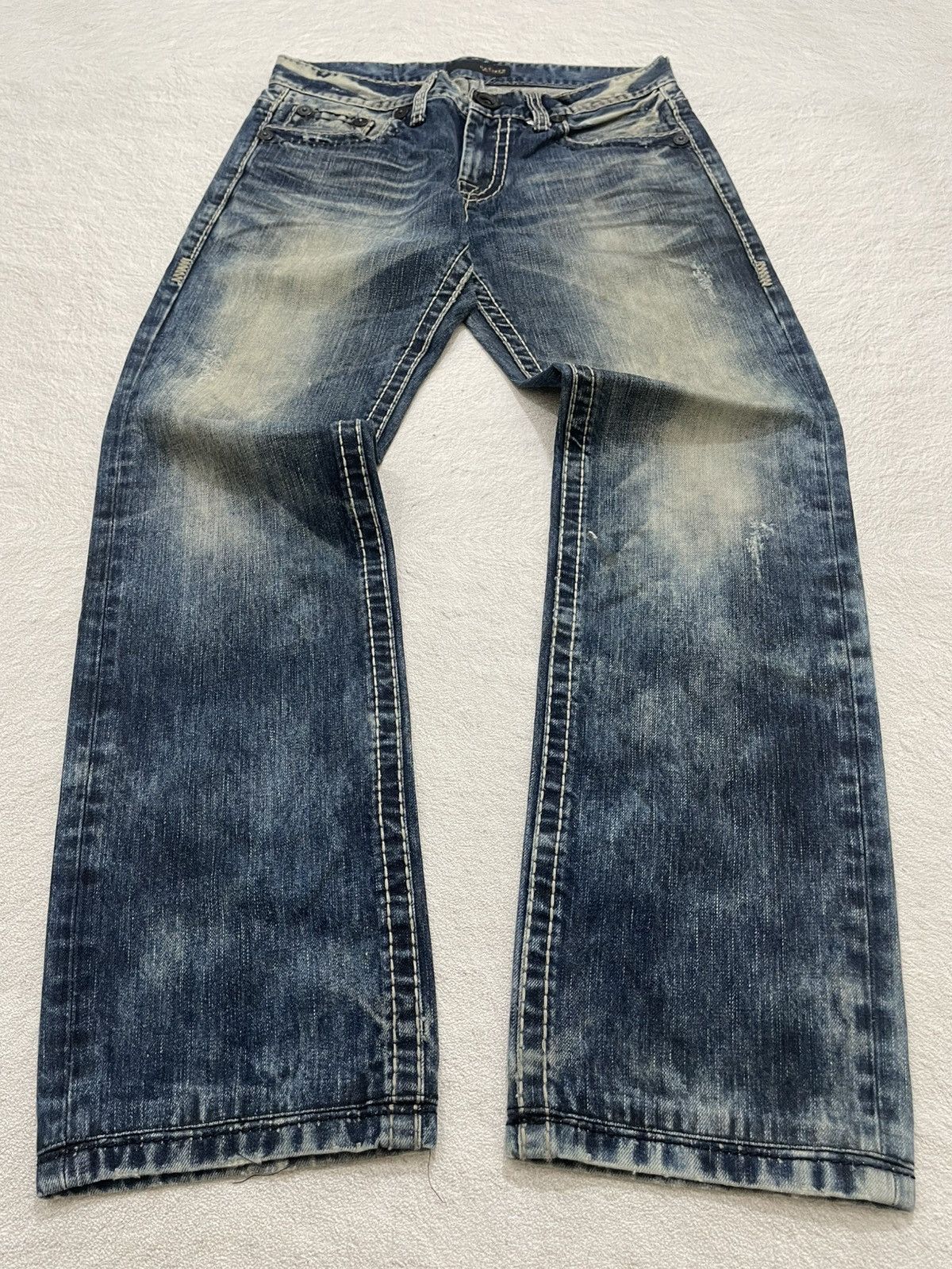 Hysteric Glamour 2000s Acid Washed Distressed Denim Vintage Y2K Size US 31 - 1 Thumbnail