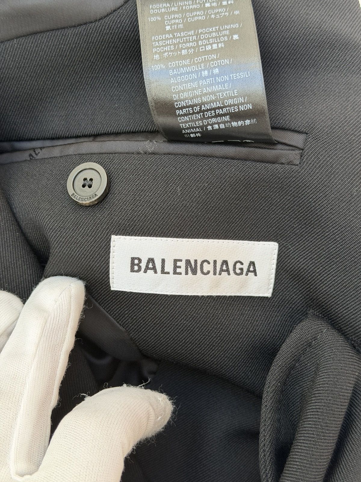 Balenciaga Balenciaga Cropped Single Breasted Blazer Jacket Black Size 38S - 8 Thumbnail
