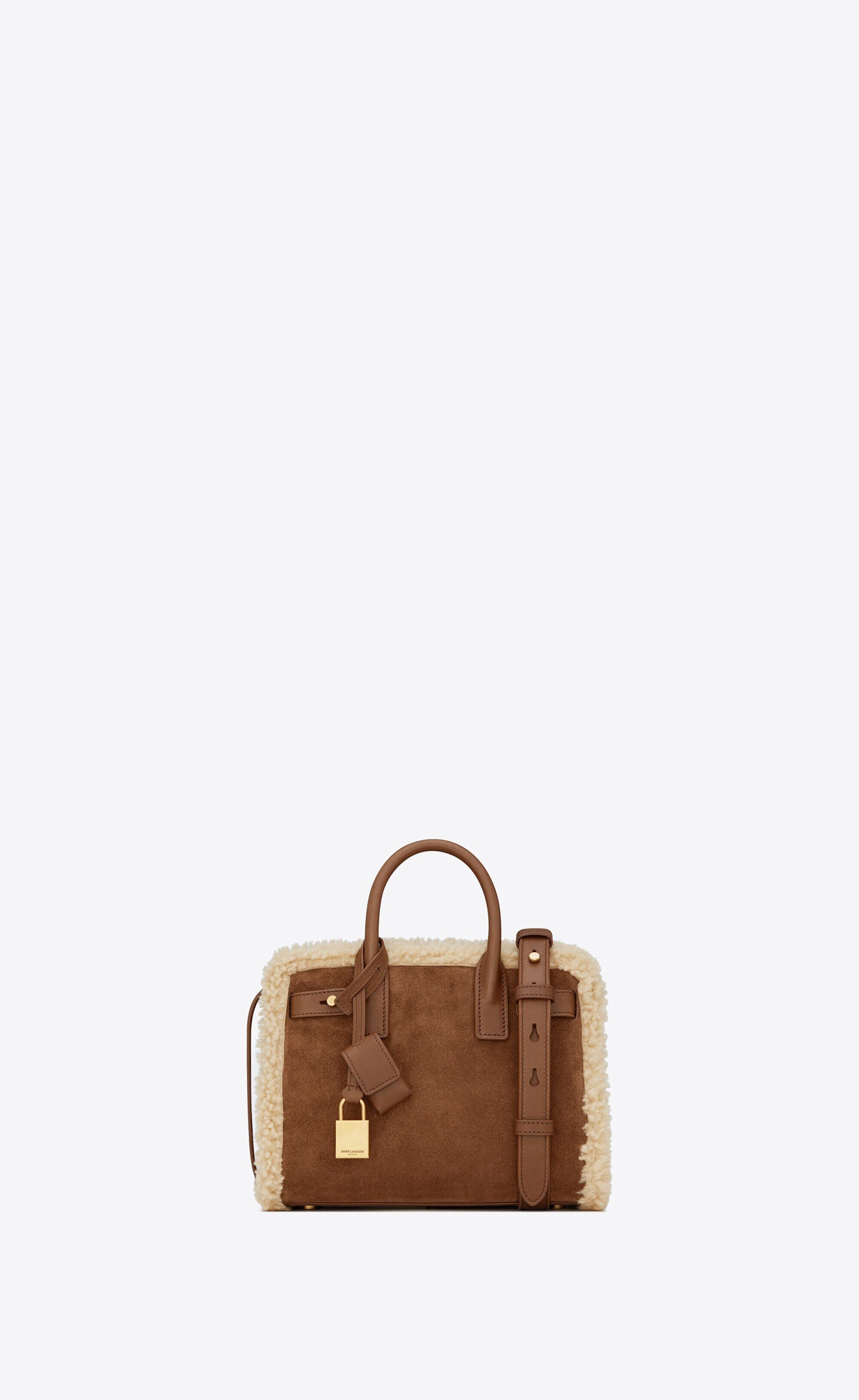 Saint Laurent Paris o1s1wg110525 Size: OS / Medium Bag Suede And Shearling Size ONE SIZE - 2 Thumbnail