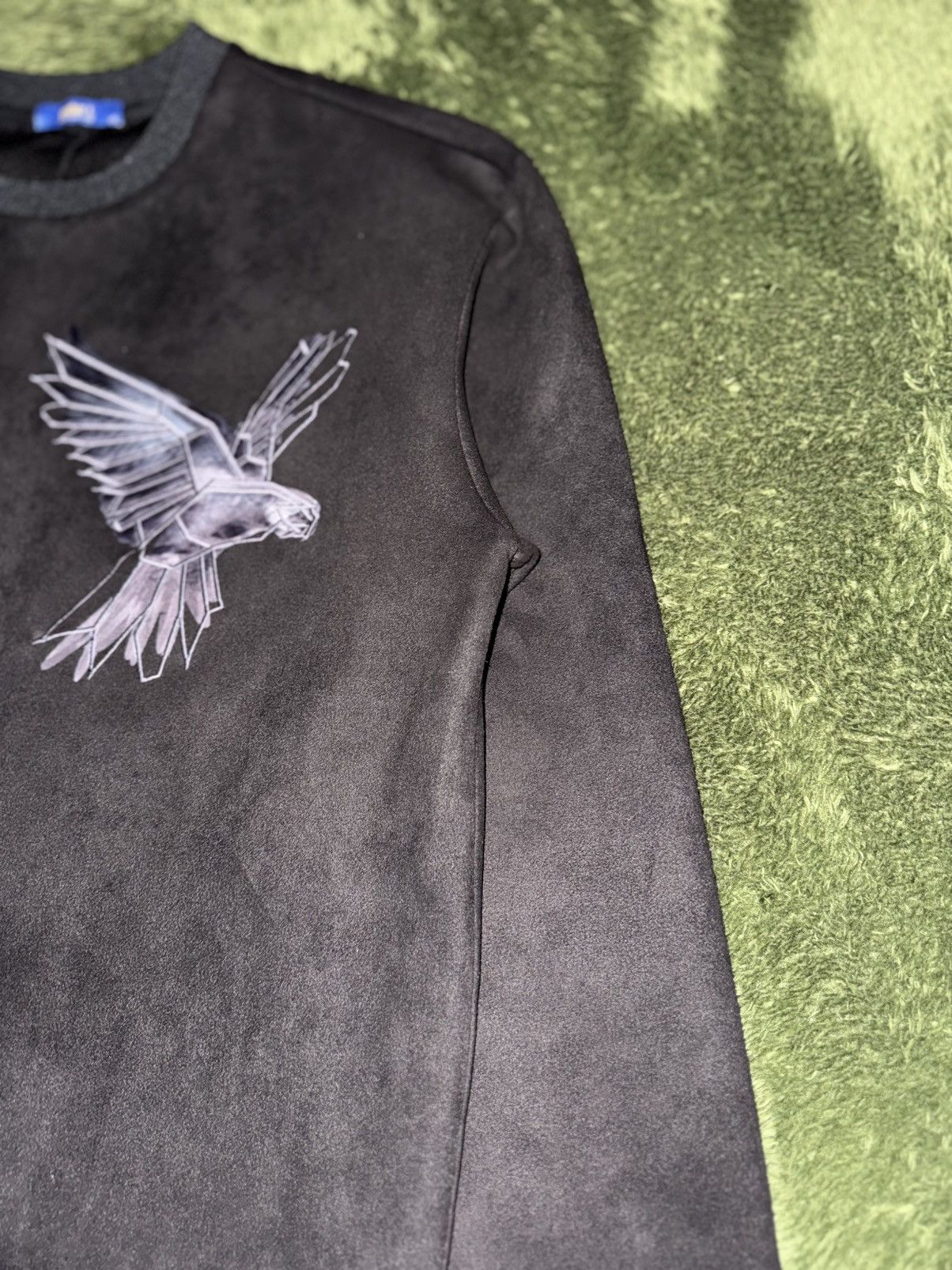 Japanese Brand [105] Another T TNGT Embroidered Suede-Texture Sweatshirt Size US L / EU 52-54 / 3 - 4 Thumbnail