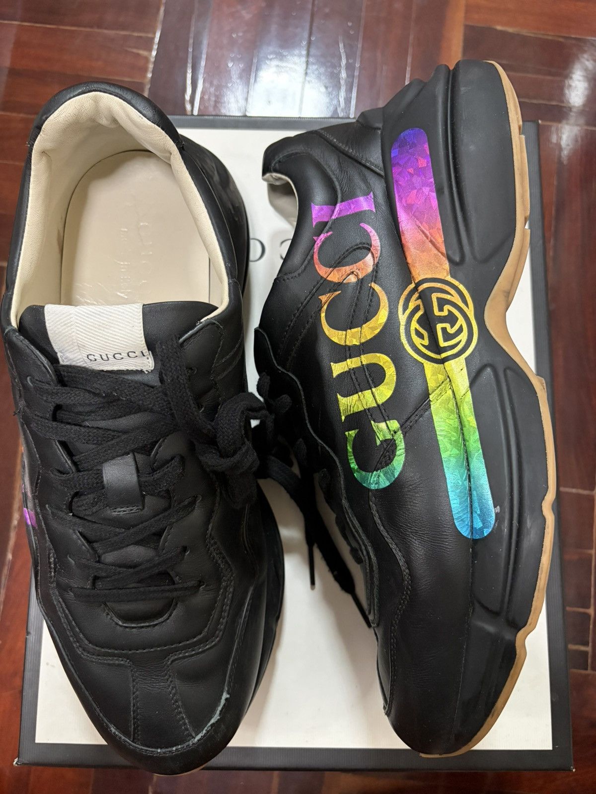 Gucci Gucci Rhyton Leather Sneakers Size US 10 / EU 43 - 1 Thumbnail