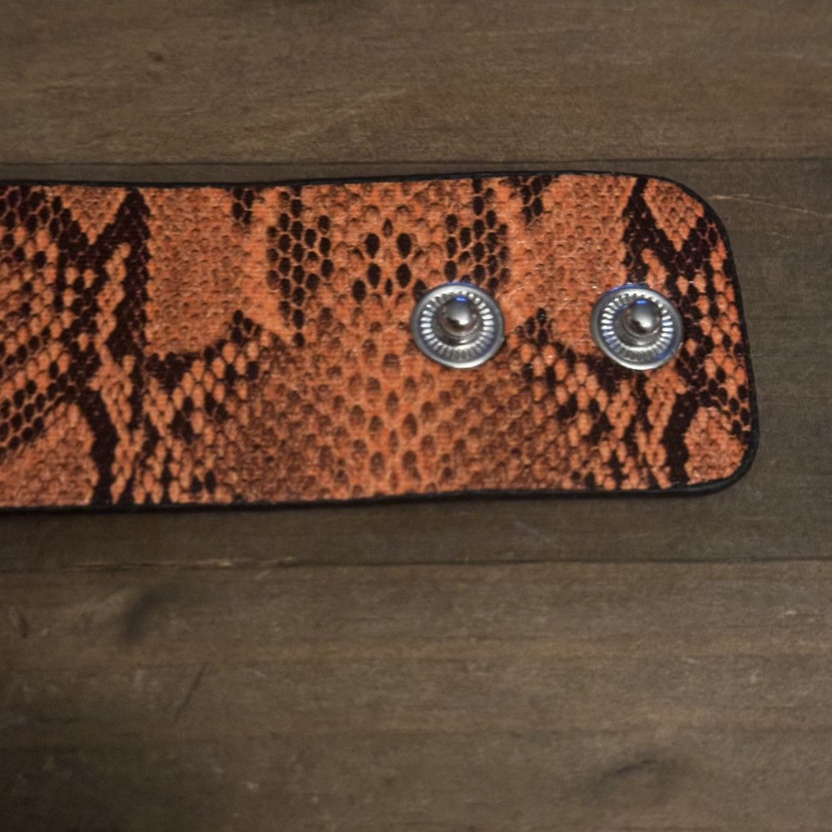 Other Orange snake print leather bracelet Size ONE SIZE - 4 Thumbnail