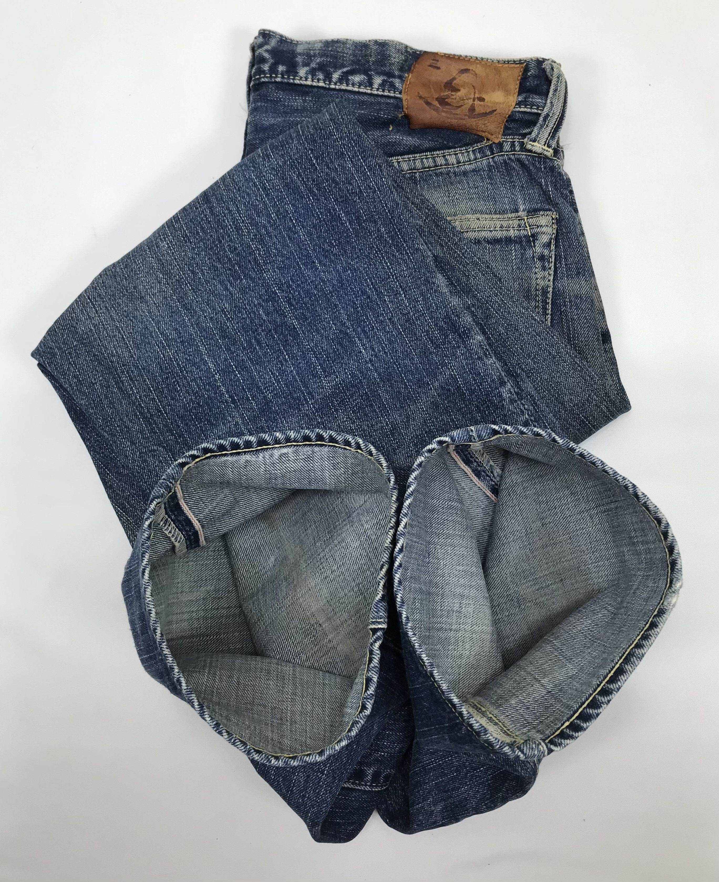 Eternal Vintage Eternal Faded Blue Washed Selvedge Jeans Size US 31 - 18 Thumbnail