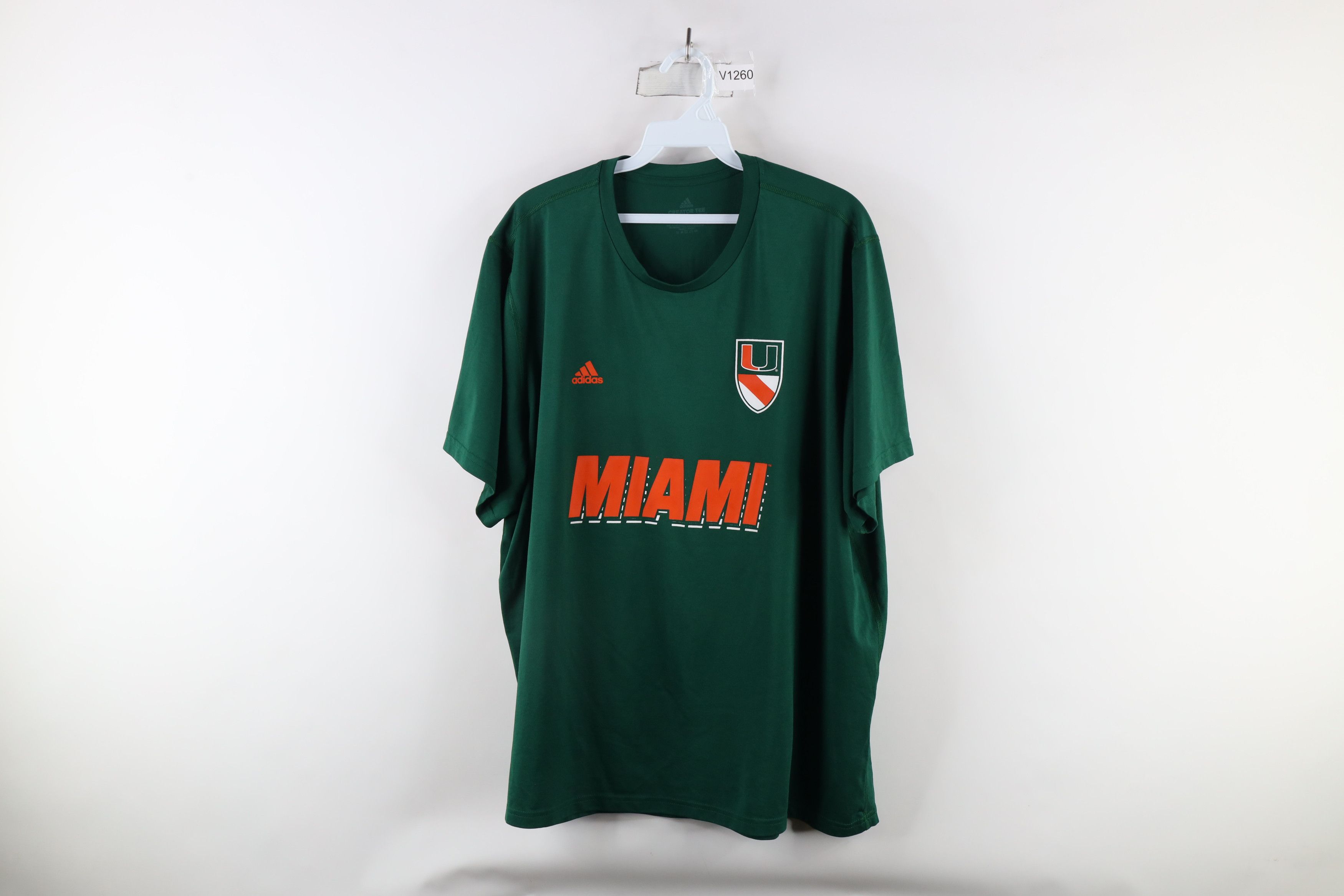 Adidas × Vintage Adidas Crest University of Miami Hurricanes Football T-Shirt Size US XXL / EU 58 / 5 - 1 Thumbnail