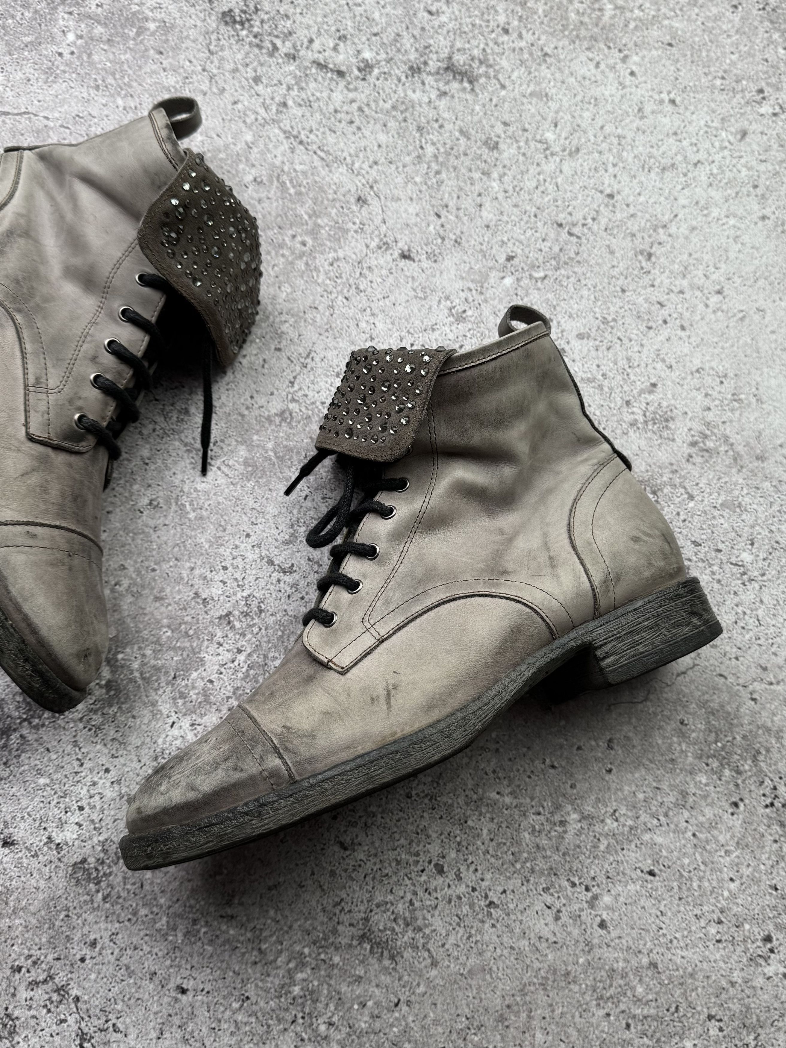 A.S.98 Vintage Leather Boots C620(V448) Size US 8 / IT 38 - 3 Thumbnail