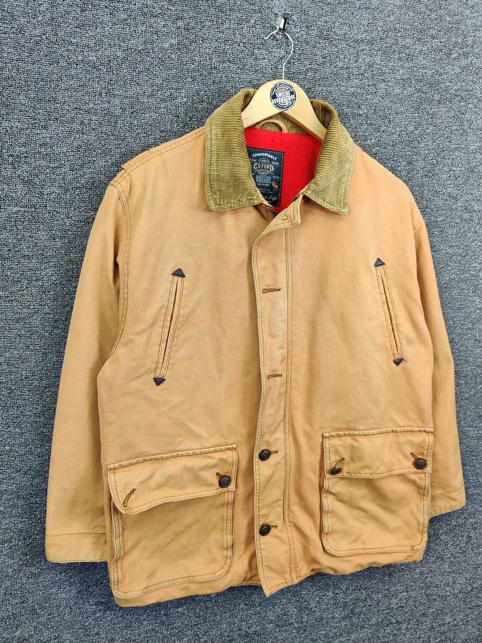 Japanese Brand Vintage 90s Go Ford Hunting Canvas Chore Jacket Size US L / EU 52-54 / 3 - 5 Thumbnail