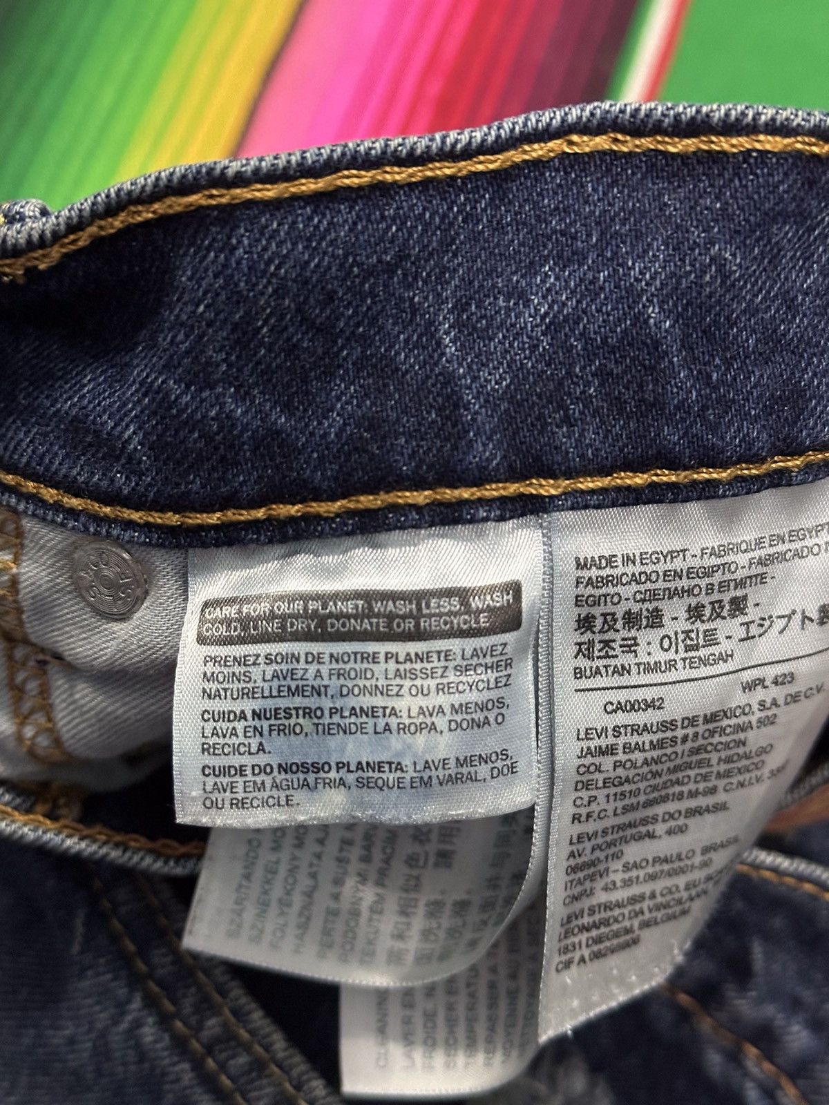 Levi's Vintage Clothing 💥Levis💥502 distress Crazy design 💥 Size US 36 / EU 52 - 12 Thumbnail