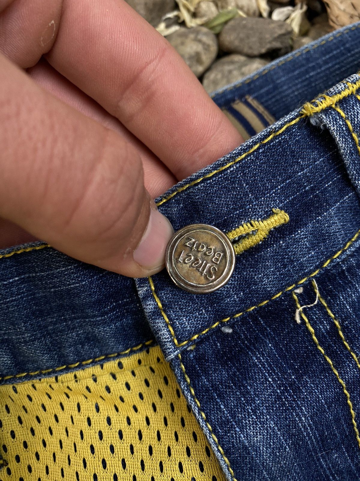 Designer × Vintage Raw Blue Hip Hop NBA Baggy Y2K Skate Jeans Size US 30 / EU 46 - 10 Thumbnail
