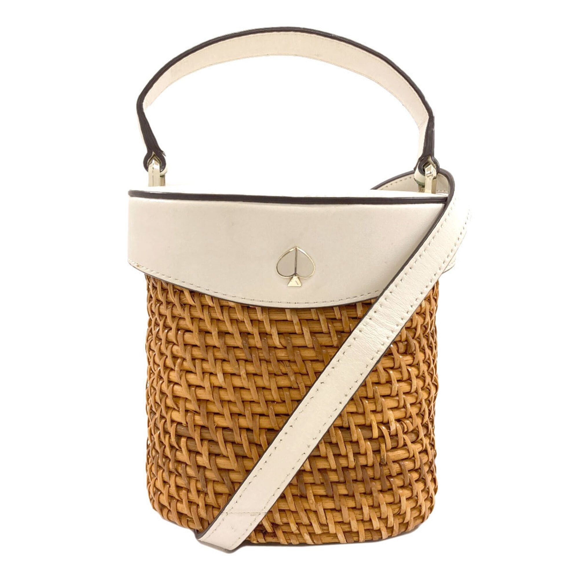 Kate Spade Kate Spade Mini Bucket Basket Bag 2-Way Shoulder Leather/Rattan Women's kate spade Size ONE SIZE - 1 Thumbnail