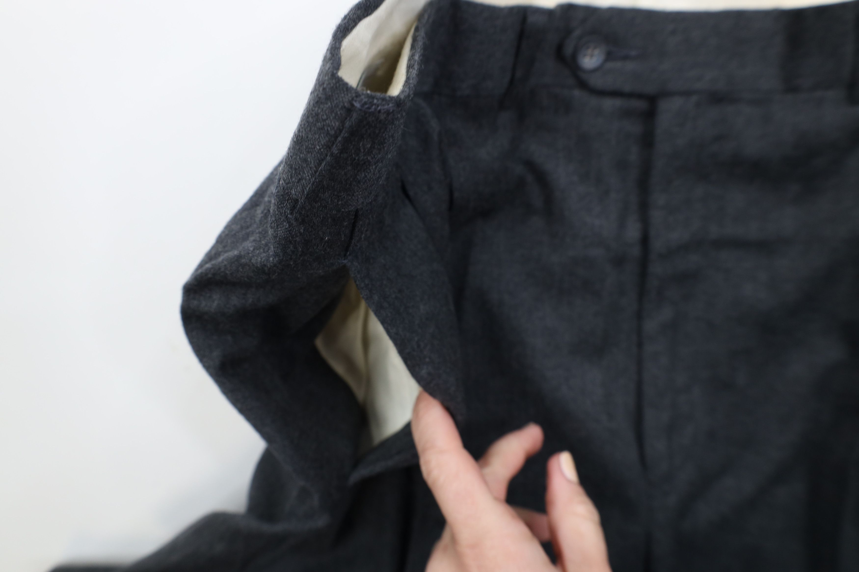 Vintage Vintage 70s Streetwear Pleated Wide Leg Chino Pants Gray USA Size US 36 / EU 52 - 7 Thumbnail
