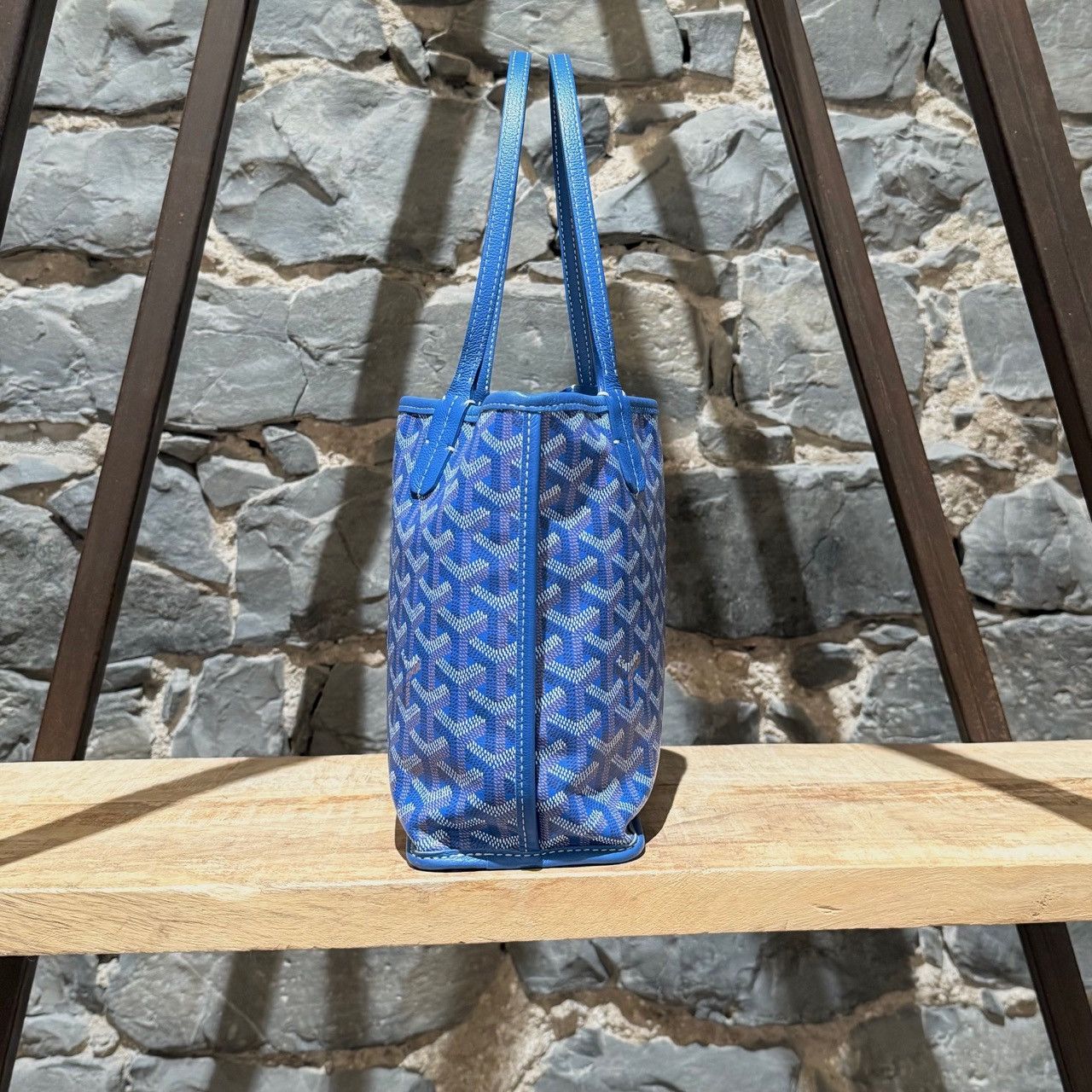 Goyard Goyard Blue Goyardine Mini Anjou Shoulder Bag Size ONE SIZE - 5 Thumbnail