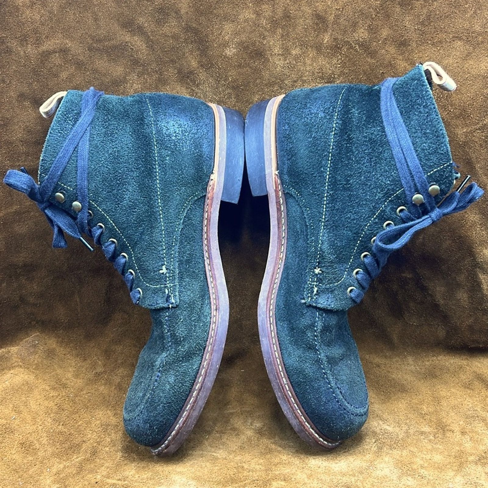 Rag & Bone Rag & Bone Green Suede Rugged Ankle Boots Size US 10.5 / EU 43-44 - 5 Thumbnail