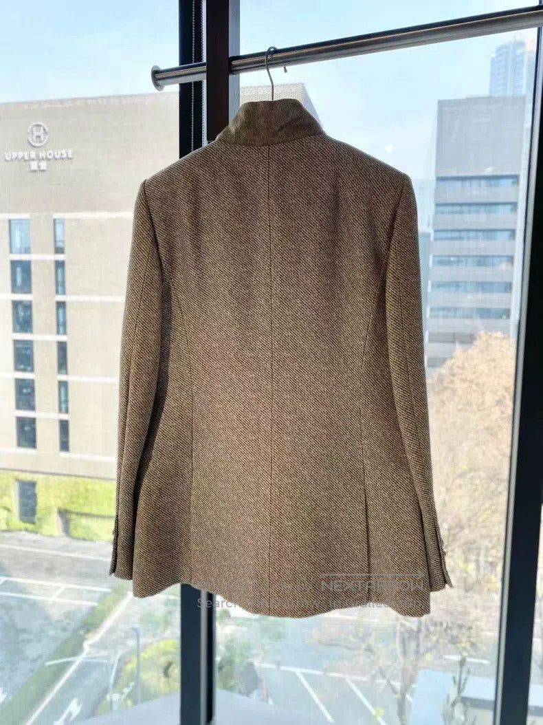 Fendi Fendi Wool khaki coat Size S / US 4 / IT 40 - 3 Thumbnail