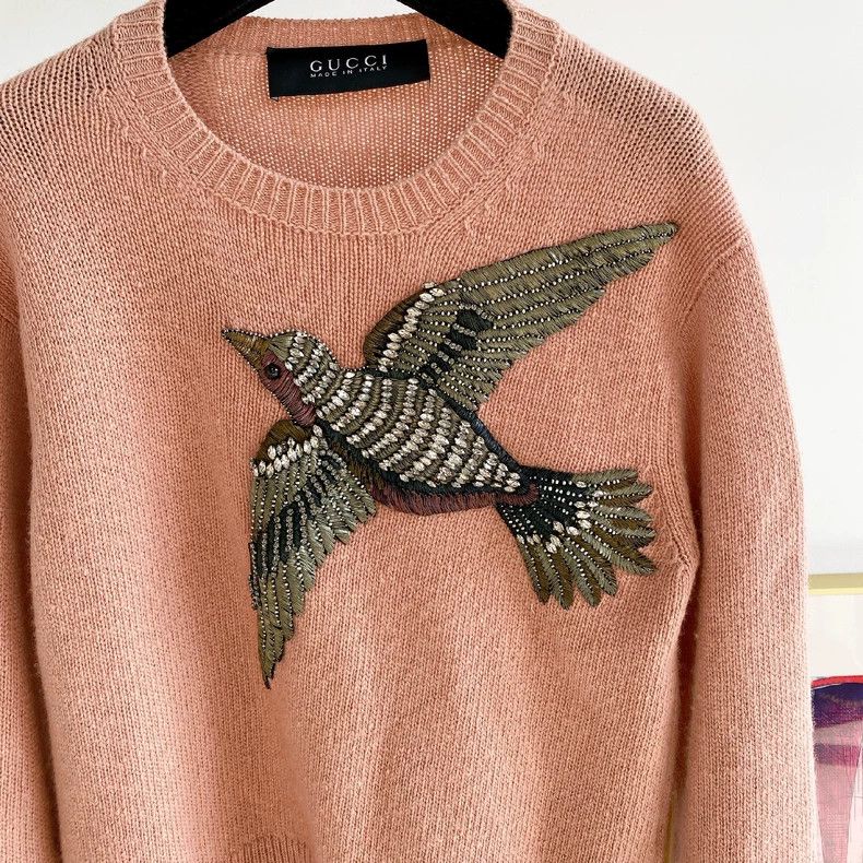 Gucci Gucci Women's lotus pink heavy industry knitted long sleeve Size XS / US 0-2 / IT 36-38 - 3 Thumbnail