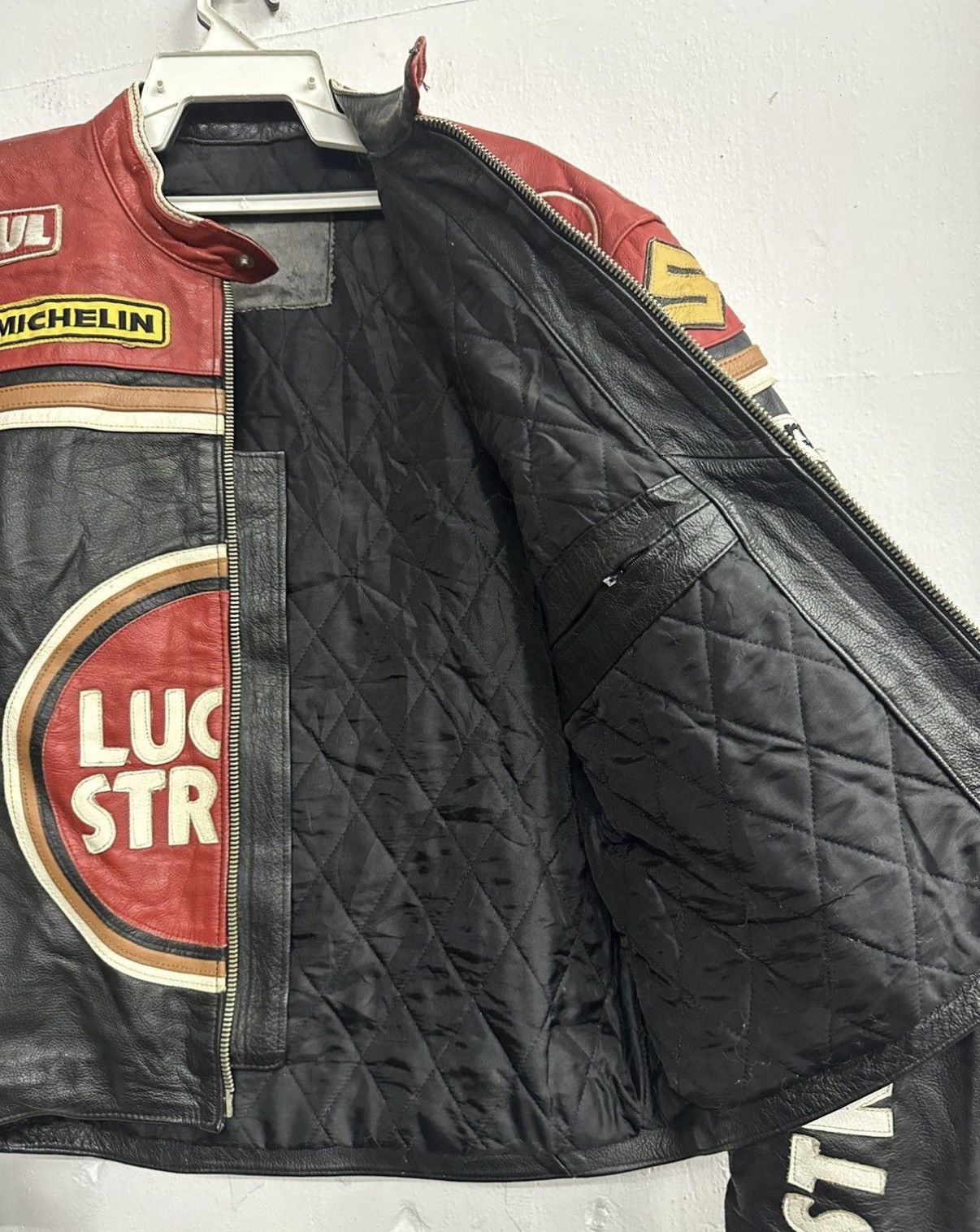 Vintage 90's LUCKY STRIKE Leather Jacket Size XL-XXL Size US L / EU 52-54 / 3 - 9 Thumbnail