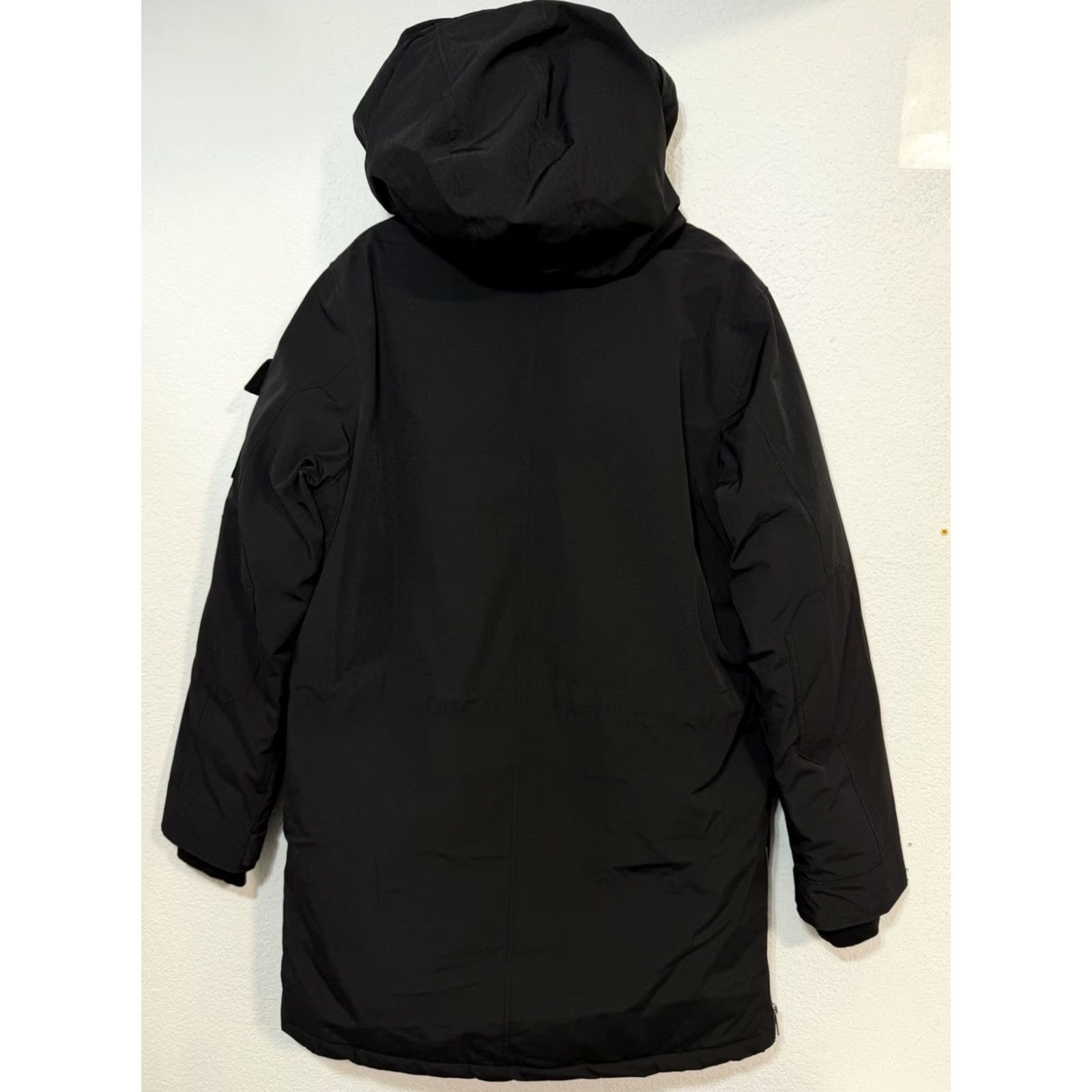 The Kooples The Kooples Parka Coat Mens Hooded Pockets Winter Sz M Black Denim Polyester Jacket Style Classic Size US M / EU 48-50 / 2 - 6 Thumbnail