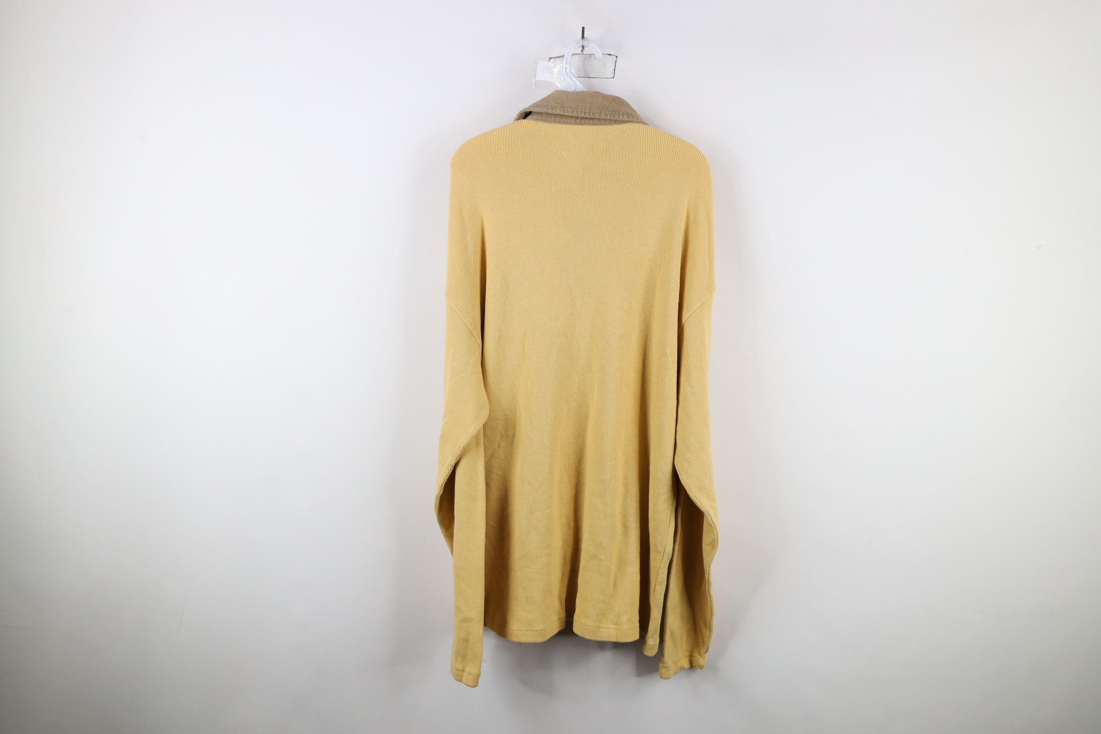 Tommy Hilfiger × Vintage Vintage 90s Tommy Hilfiger Heavy Knit Long Sleeve Polo Shirt Size US XL / EU 56 / 4 - 10 Thumbnail