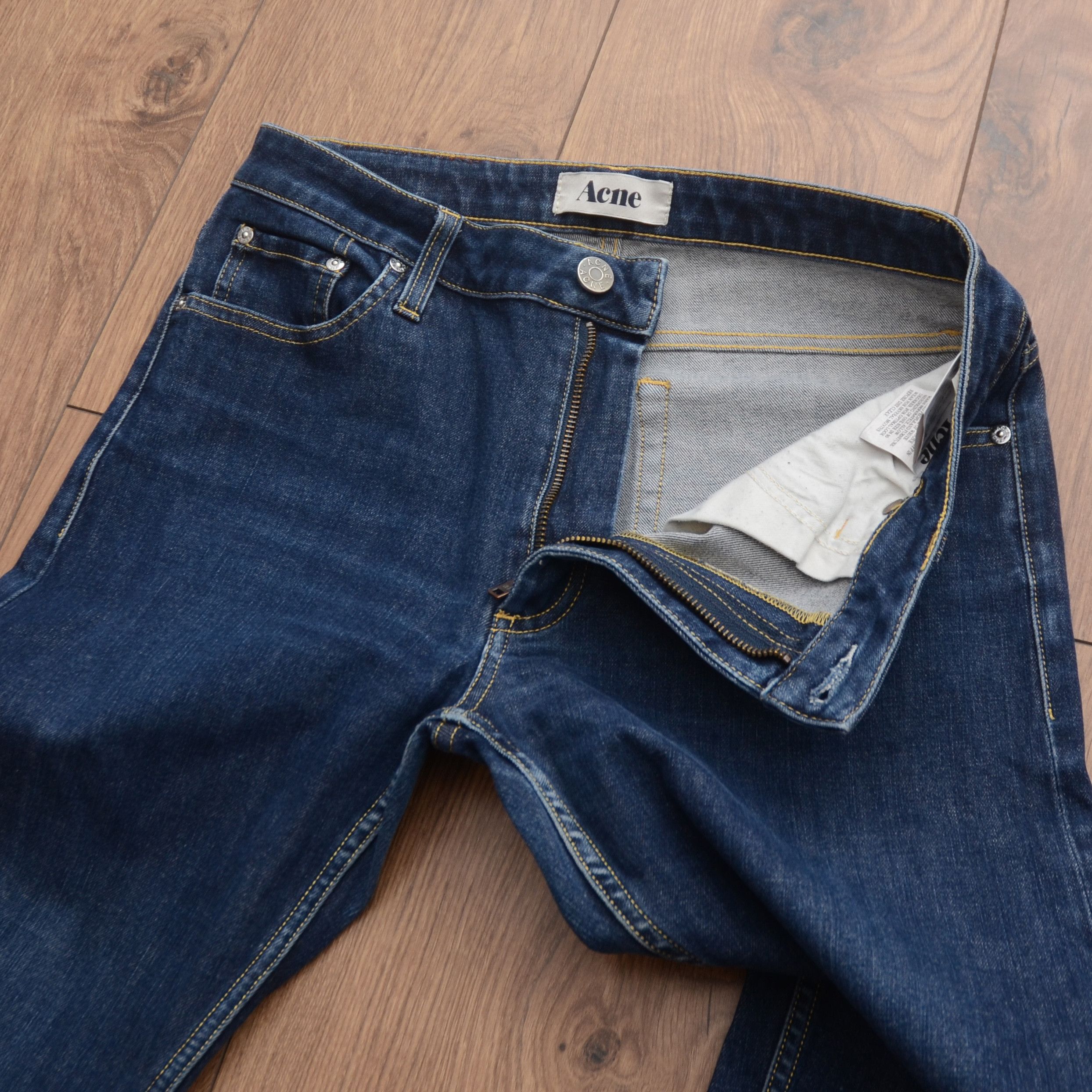 Acne Studios Acne Studios Flex S Wet Blue Denim Jeans 31x34 Stretch Size 31" - 13 Thumbnail