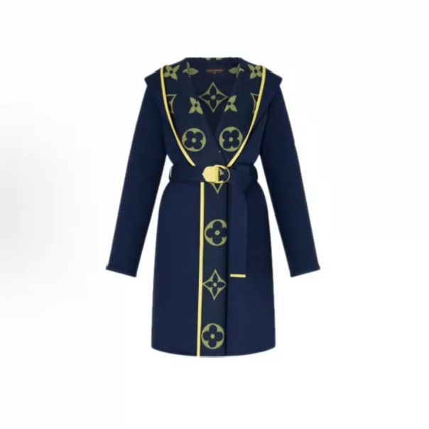 Louis Vuitton Louis Vuitton Blue presbyopic cashmere coat Size M / US 6-8 / IT 42-44 - 2 Thumbnail