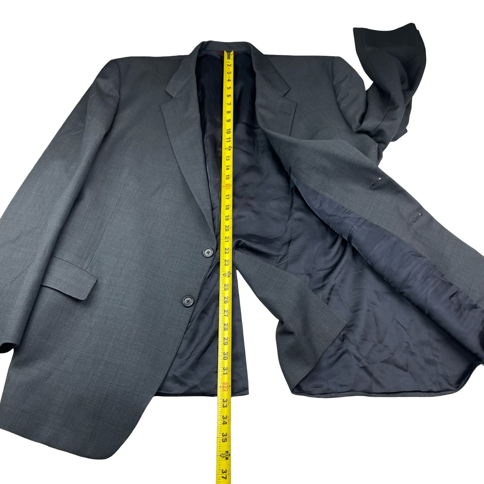 Hart Schaffner Marx Hart Schaffner & Marx Men's 100% Wool 2-Button Blazer Blue • Size 50L - 9 Thumbnail