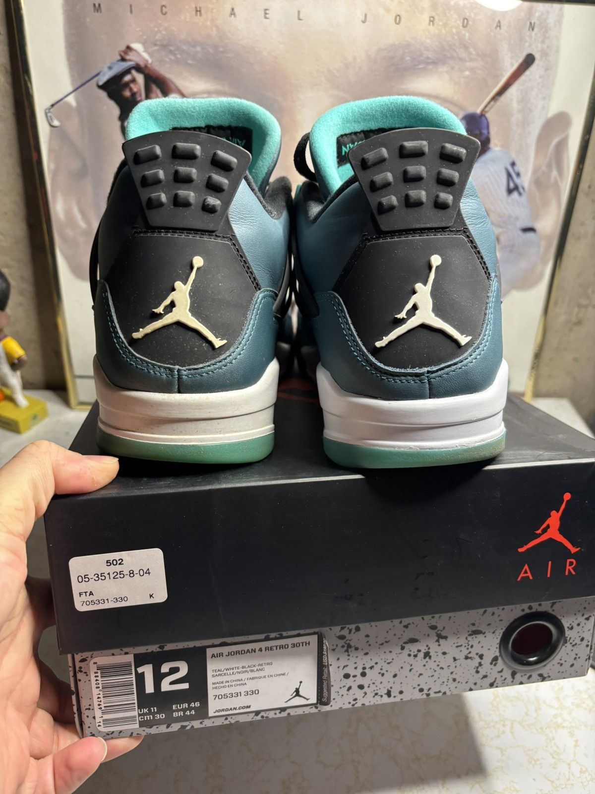 Jordan Brand Jordan Retro 4 ‘teal’ Size US 12 / EU 45 - 7 Thumbnail