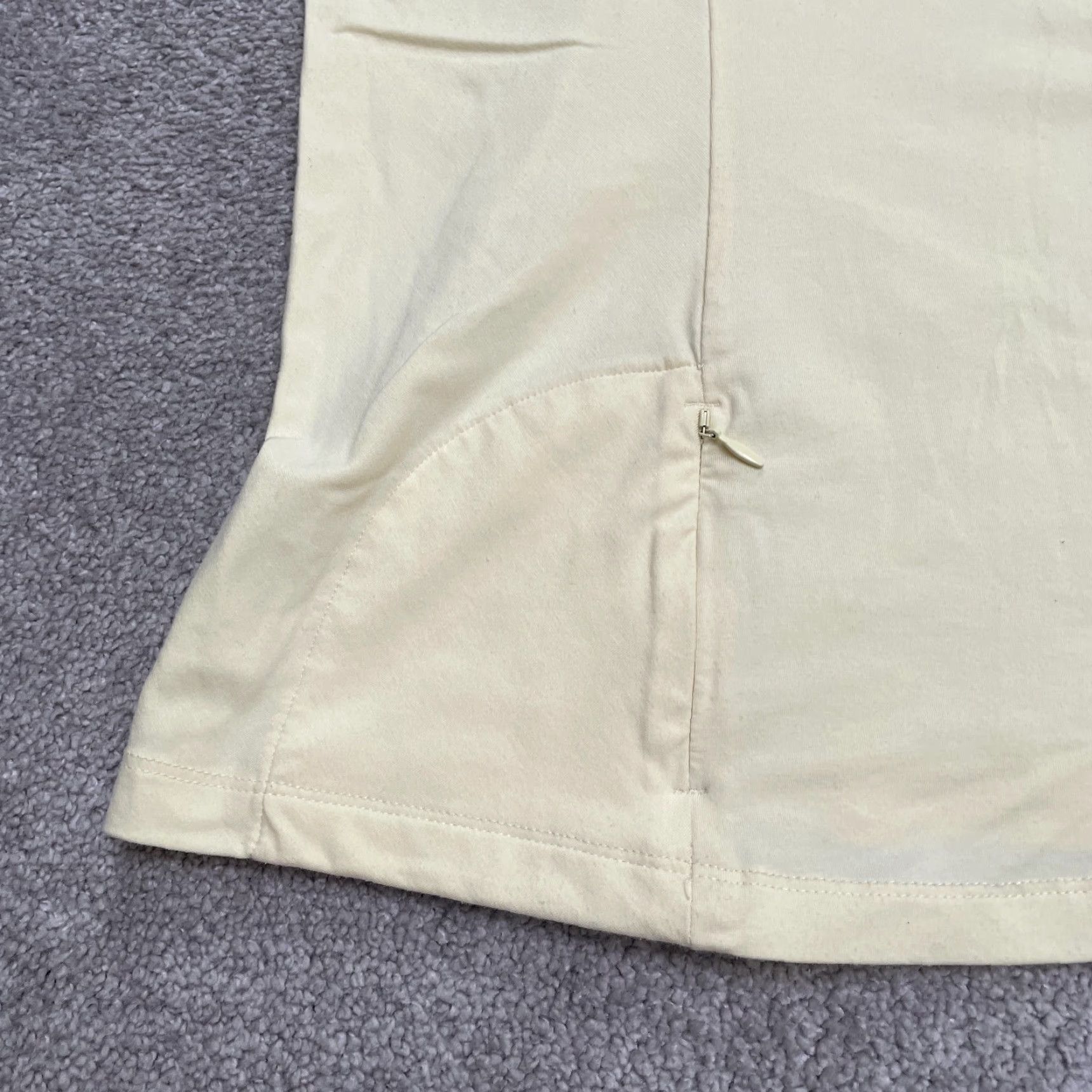 Vintage REI Outdoor Shirt Womens XL Yellow Cap Sleeve Zip Pocket V-Neck Stretch Casual Size XL / US 12-14 / IT 48-50 - 4 Thumbnail