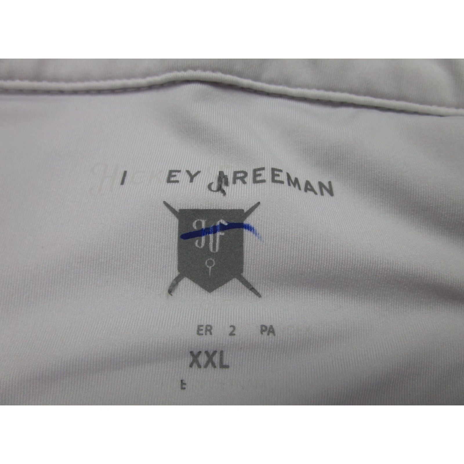 Vintage Hickey Freeman Polo Shirt Mens 2XL White Blue Striped Stretch Performance Golf Casual Workwear Short Sleeve Polo Shirt Size US XXL / EU 58 / 5 - 5 Thumbnail