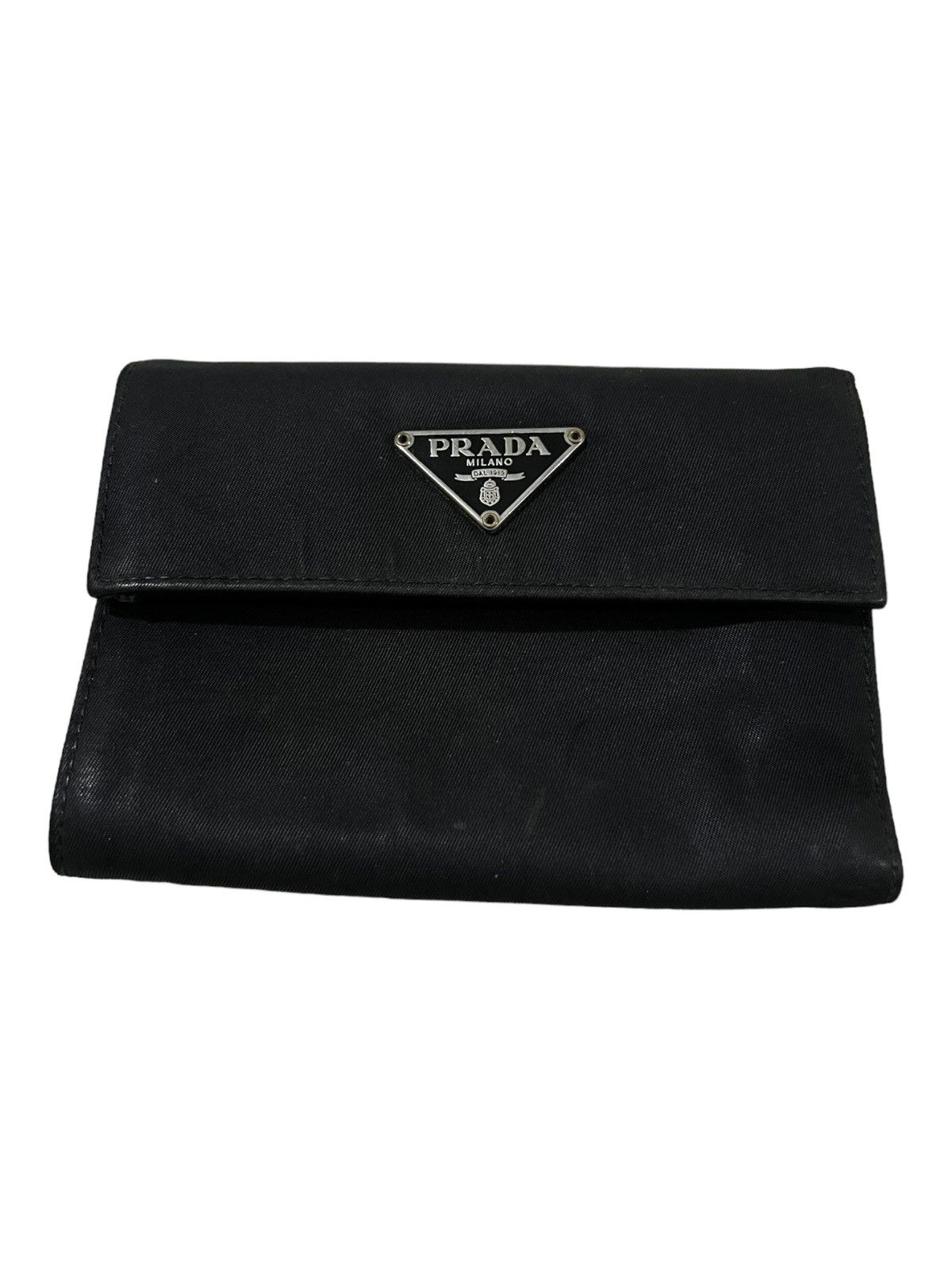 Prada Vintage Prada Tessuto Triangle Logo Plate Trifold Wallets Size ONE SIZE - 2 Thumbnail