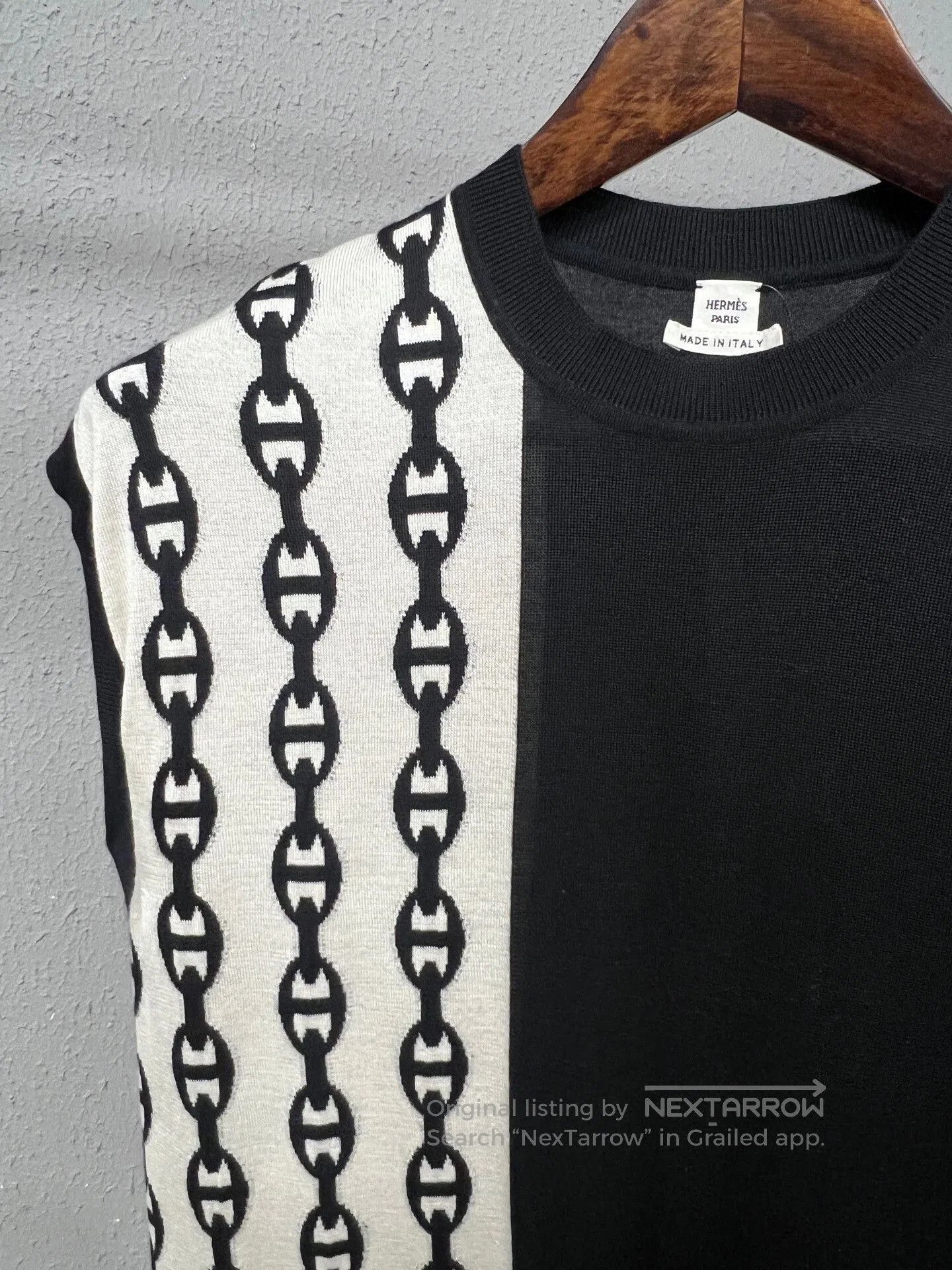 Hermes hermes black and white knit dress. Size XS / US 0-2 / IT 36-38 - 3 Thumbnail