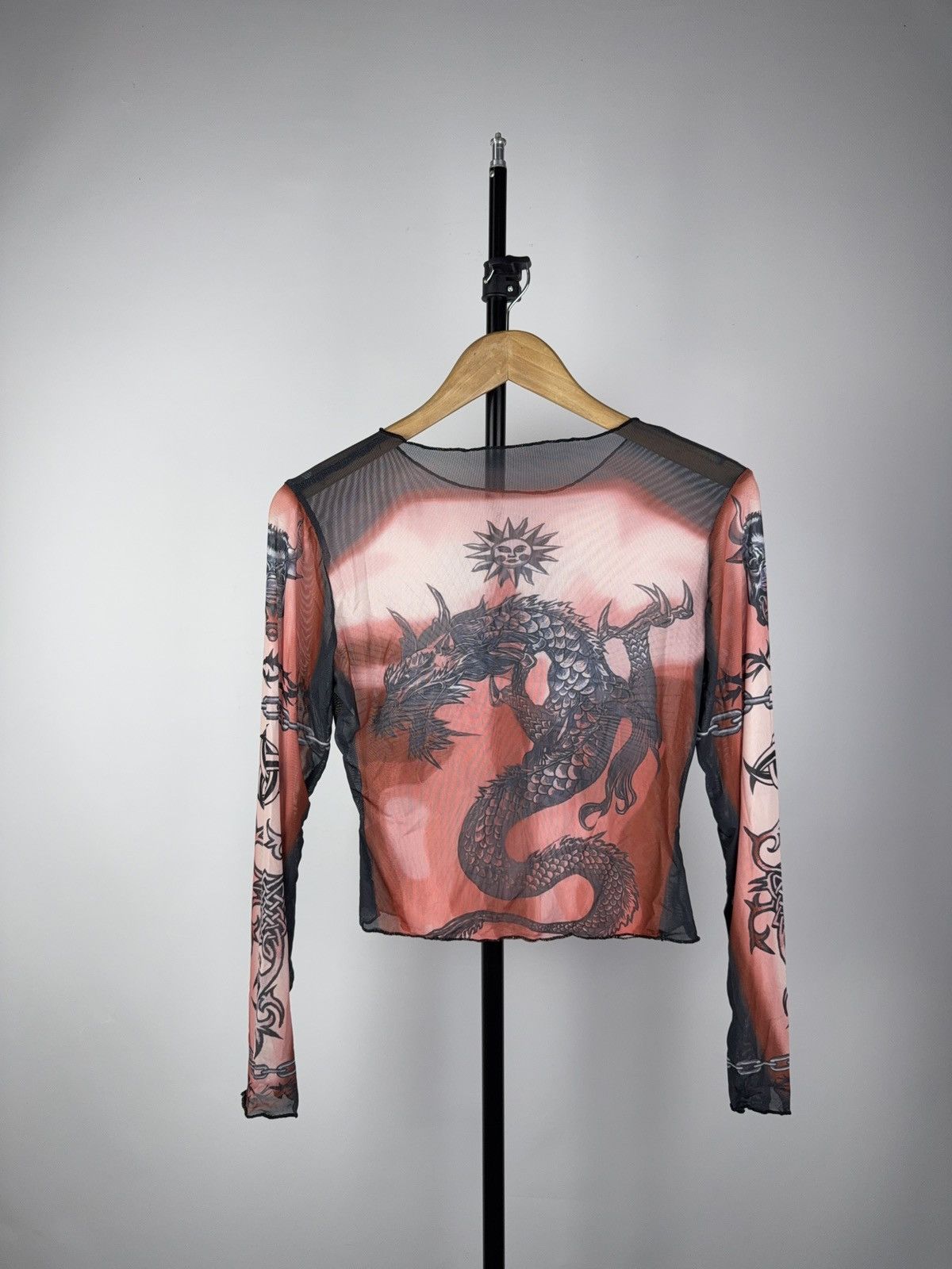 Designer × Japanese Brand STYLE ❗️Save The Queen Jean Paul Gaultier Mesh Top Blouses Size M / US 6-8 / IT 42-44 - 4 Thumbnail
