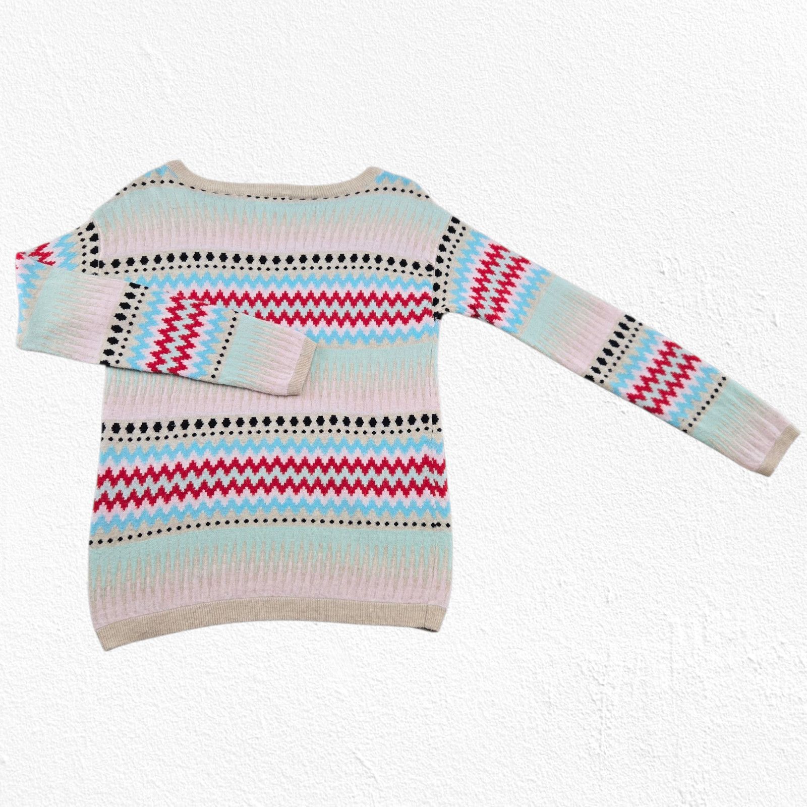 Other Multicolor Fair Isle Knit Sweater Pastel Stripe Size Small Size S / US 4 / IT 40 - 6 Thumbnail