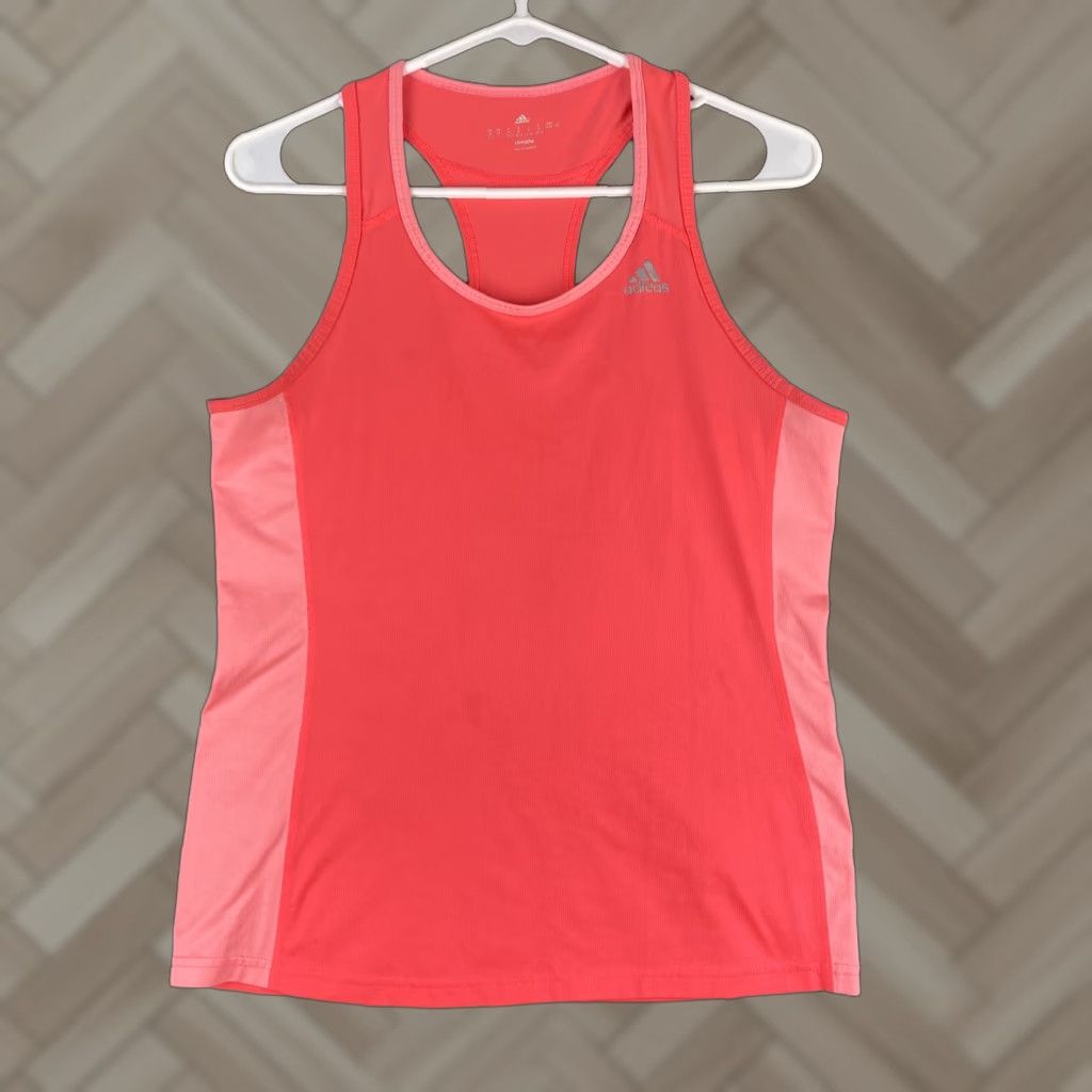 Adidas adidas Clima Sleeveless Tee Tank Top Pink Women’s Sz M 3 Stripe Logo / 38-8 Size M / US 6-8 / IT 42-44 - 1 Thumbnail