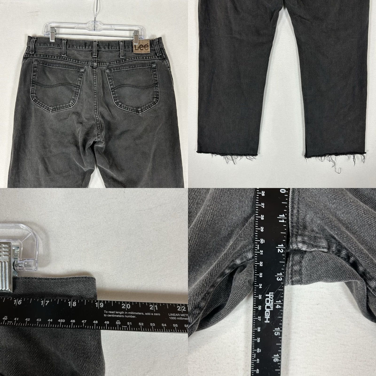 Lee Lee Regular Fit Straight Leg Jeans Men's 38x30 Dark Wash Mid Rise Cotton Denim Jeans Size US 38 / EU 54 - 8 Thumbnail