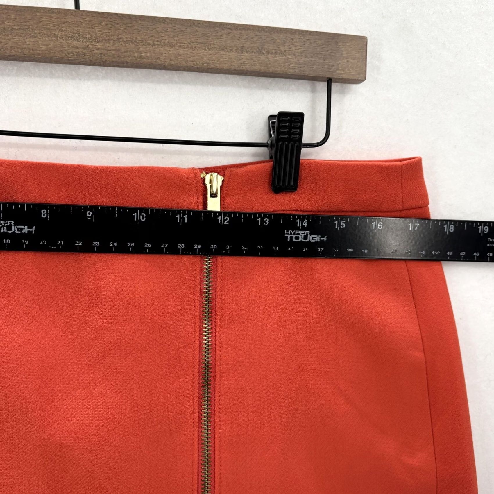 Talbots Talbots Skirt Womens 12 Orange Zip Front Pencil Lined Stretch Workwear Career Size 34" / US 12 / IT 48 - 6 Thumbnail