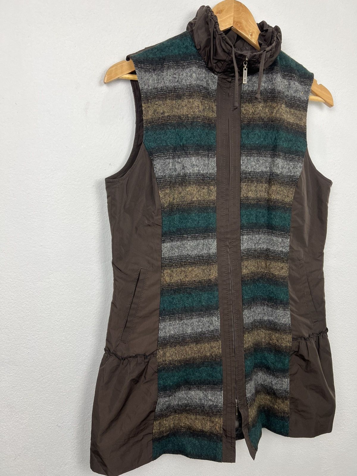 Kansai Yamamoto Kansai Bis Collection Mixed Media Striped Vest Size M / US 6-8 / IT 42-44 - 3 Thumbnail