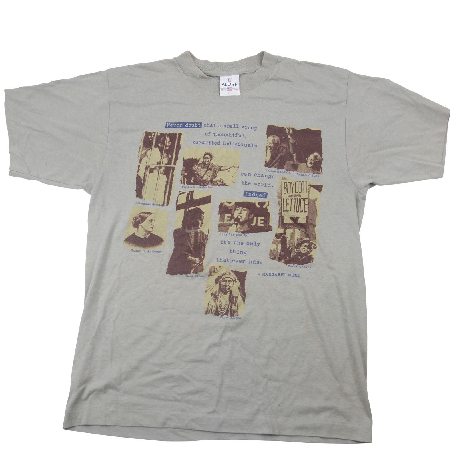 Vintage Vintage Figures Who Changed The World Graphic T Shirt Size US M / EU 48-50 / 2 - 1 Thumbnail